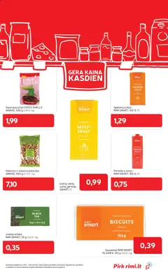 Rimi leidinys galioja nuo 2026.10.13 | Puslapis: 29 | Prekių: Sausainiai, Juodoji arbata, Arbata, Pistacijos