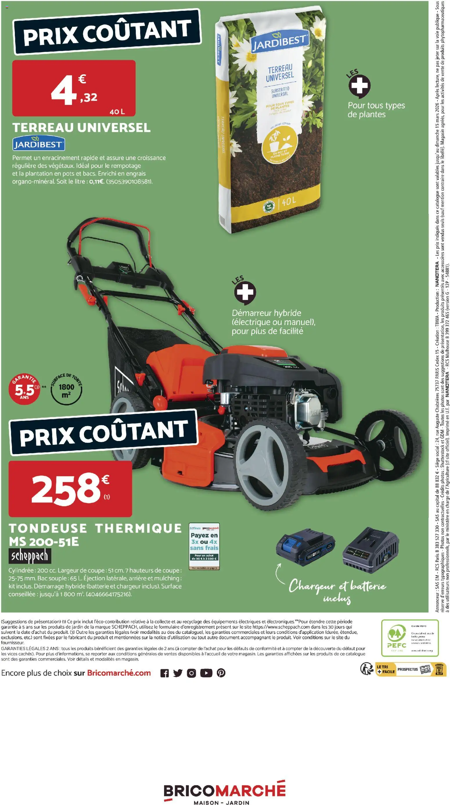 {H1} | Page: 14 | Produits: Plantes, Tondeuse, Terreau, Batterie