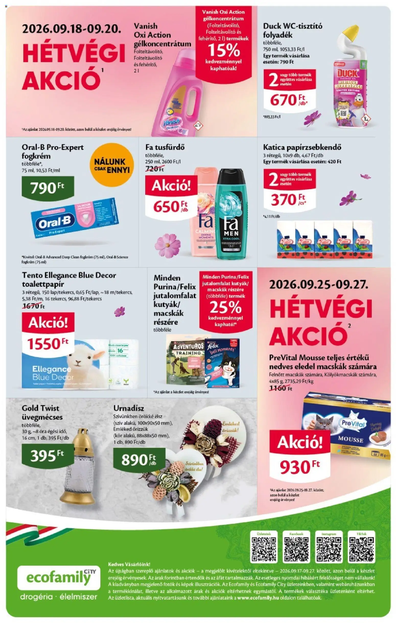 Ecofamily akciós ujság - amely érvényes a következő dátumtól: 2026.09.17. | Oldal: 4 | Termékek: Toalettpapír, FA, Papírzsebkendő, Óra