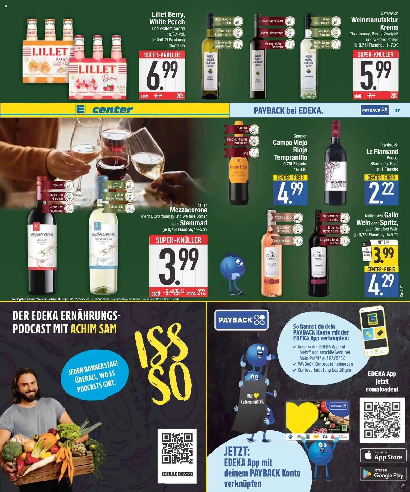 E center Prospekt Ingolstadt – gültig ab 28.09.2026 | Seite: 17 | Produkte: Himbeeren, Äpfel, Kirschen, Wein