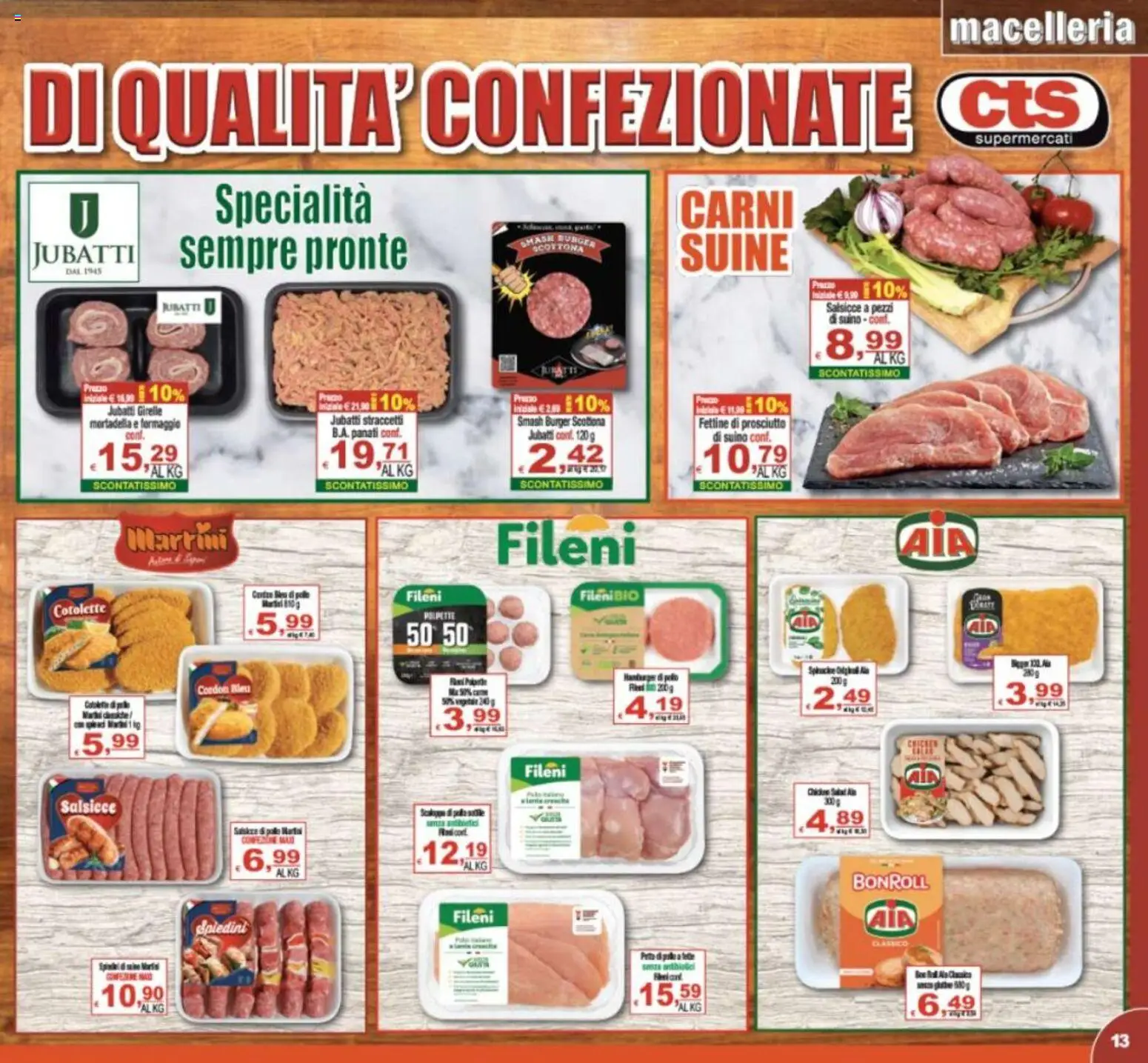Volantino CTS del 01/07/2026 | Pagina: 13 | Prodotti: Suino, Formaggio, Polo, Polpette
