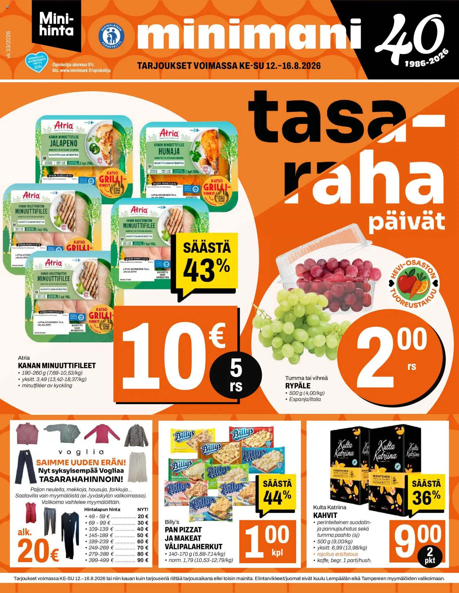 Minimani tarjoukset – voimassa 12/08/2026 alkaen | Sivu: 1