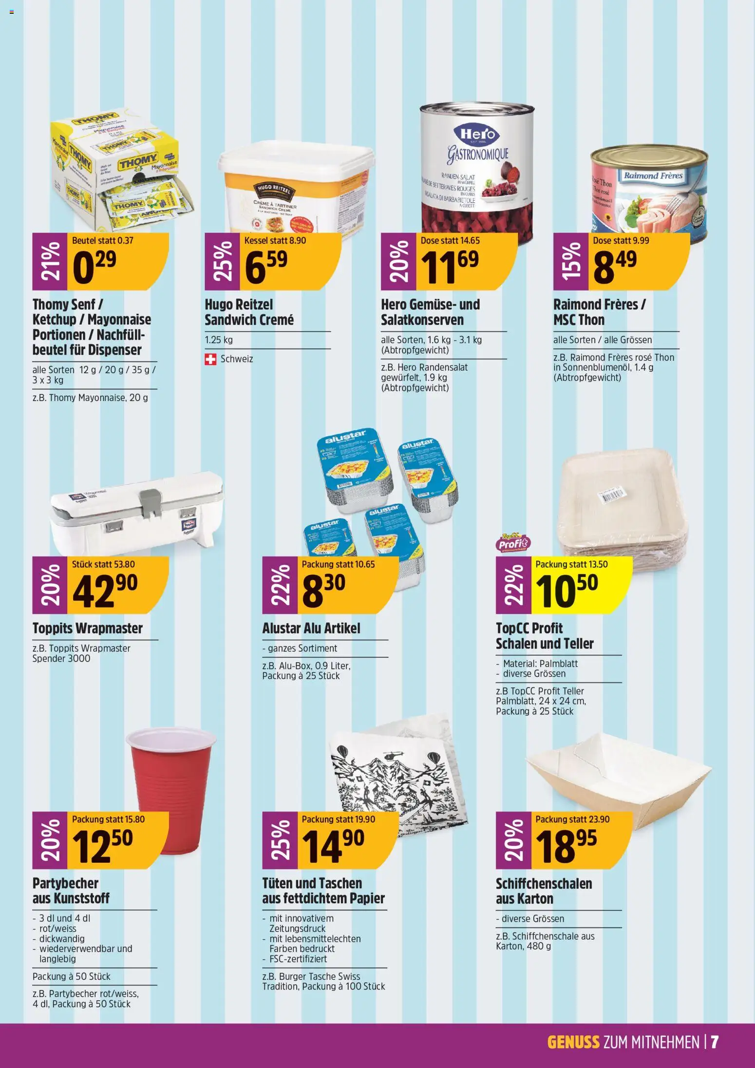 TopCC aktionen Genuss zum Mitnehmen – gültig ab 14.09.2026 | Seite: 7 | Produkte: Burger, Ketchup, Kessel, Creme