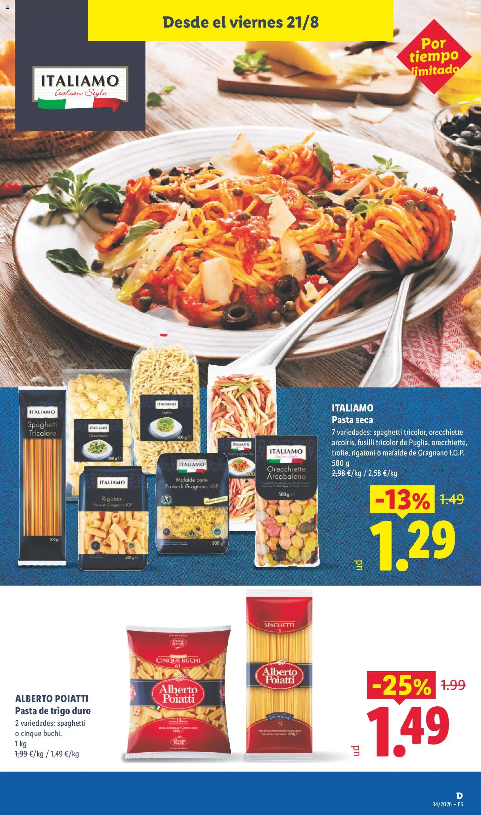 Lidl folleto │ válido desde el 17/08/2026 | Página: 43 | Productos: Pasta