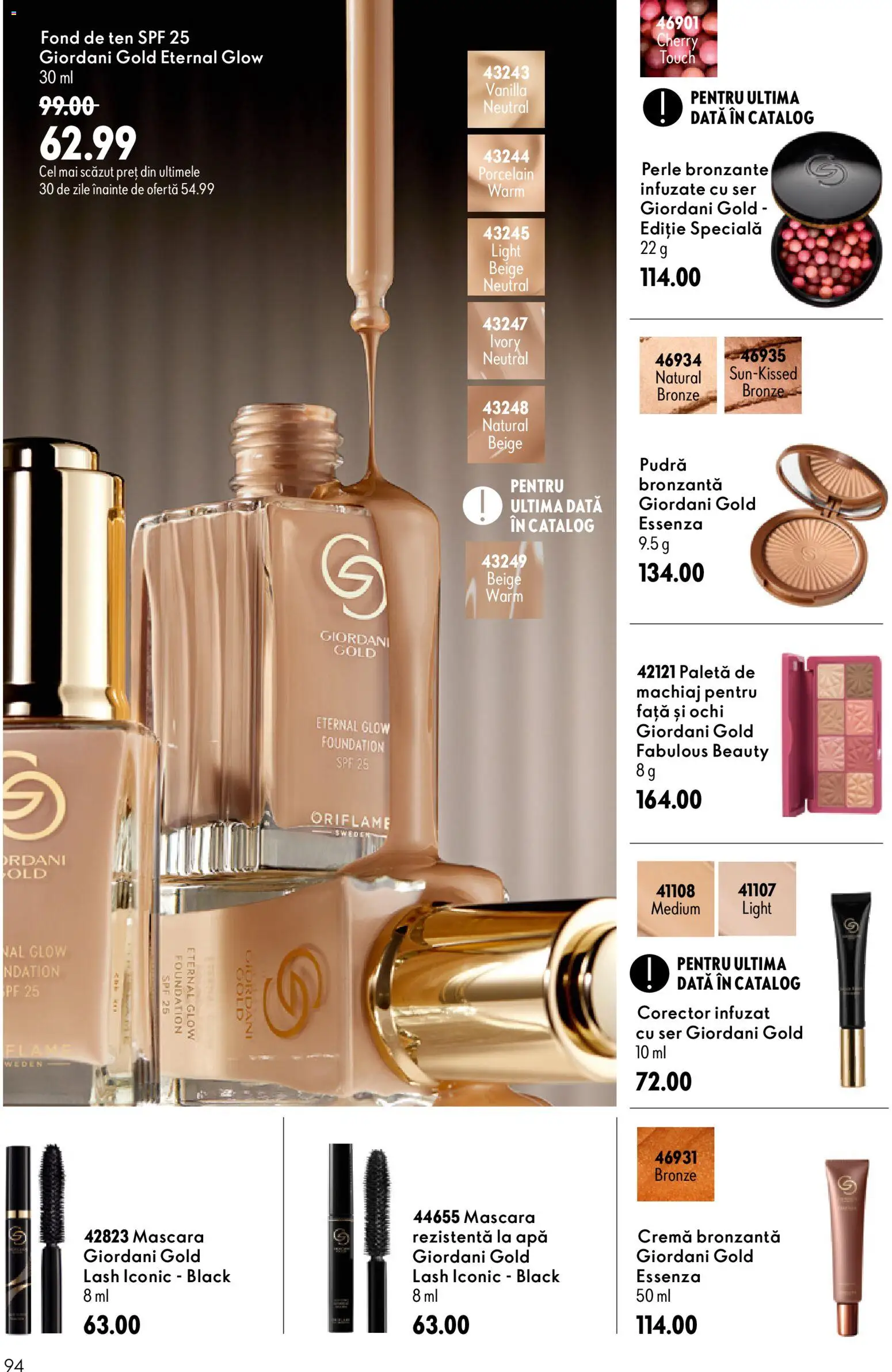 Noul catalog Oriflame – valabil de la 09.09.2026 | Pagină: 94 | Produse: Ochi, Pudră, Mascara, Black