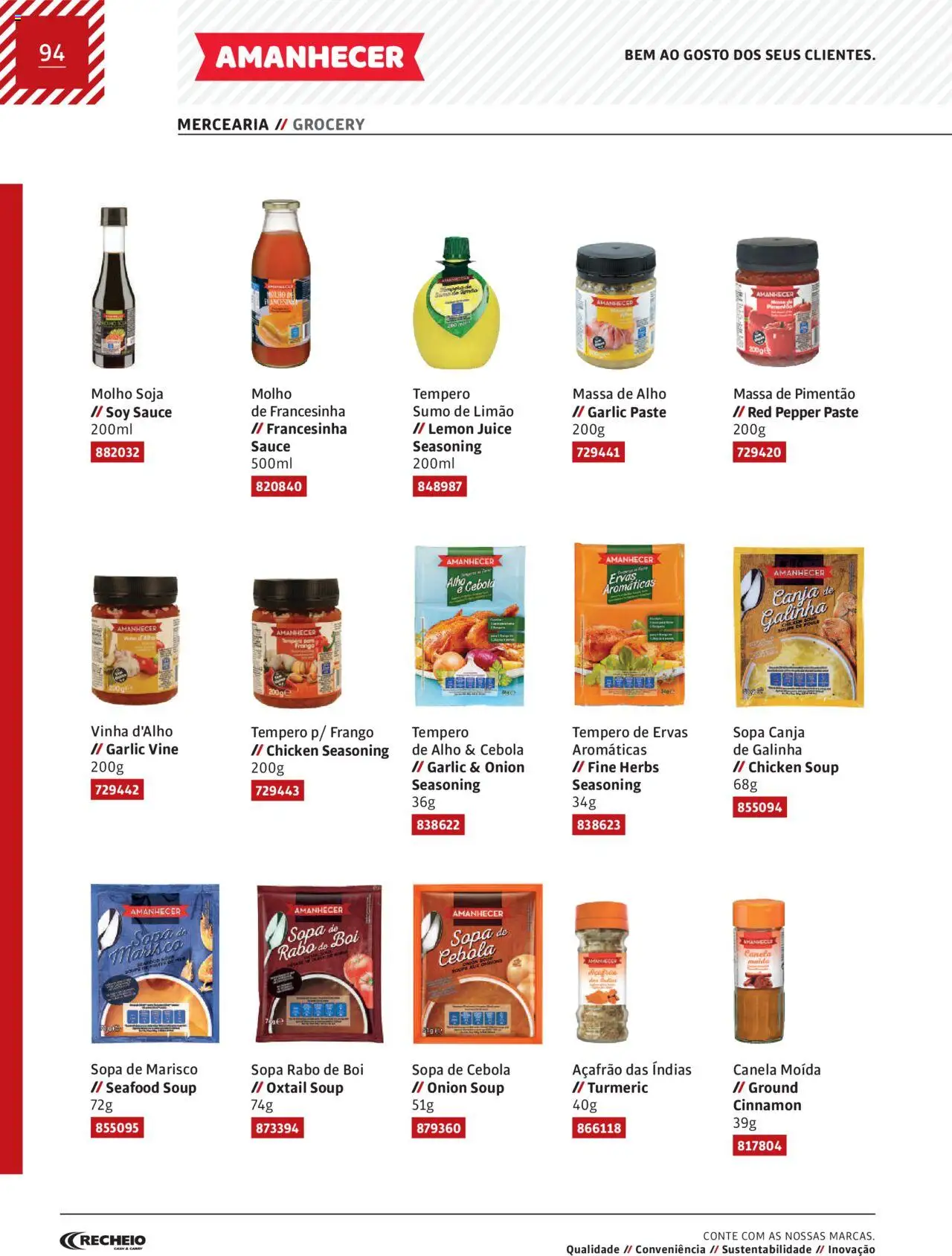 Recheio AS NOSSAS MARCAS │ válido de 19/12/2023 | Página: 94 | Produtos: Frango, Canela, Cebola, Açafrão