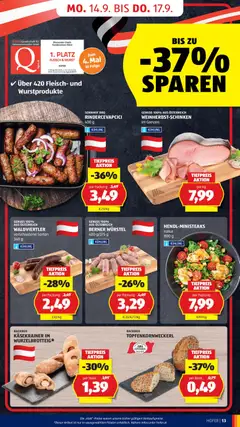 Hofer Flugblatt ab 11.09.2026 gültig | Seite: 21 | Produkte: Wurst