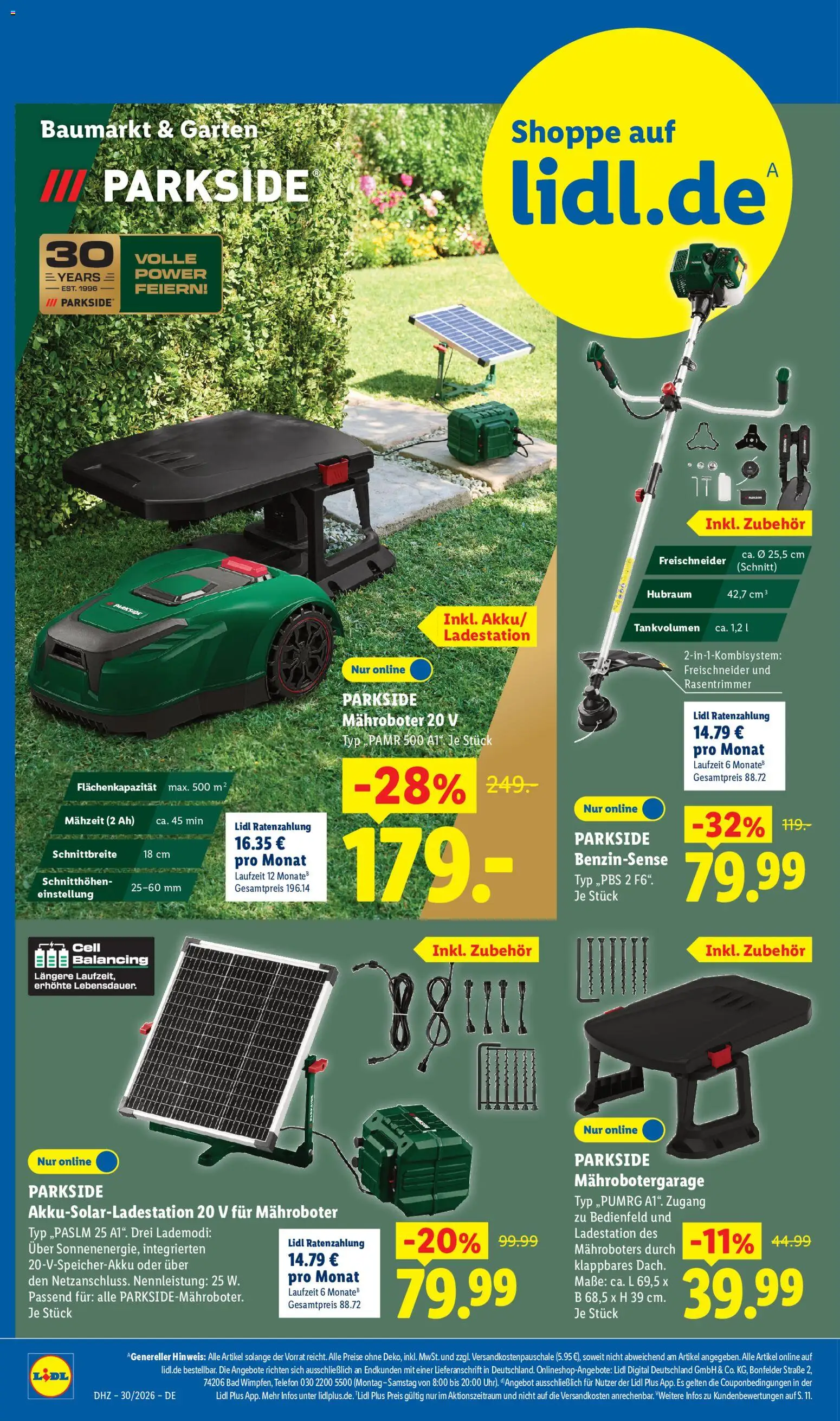 Lidl Německo leták od 20.07.2026 | Strana: 2 | Produkty: Parkside, Telefon