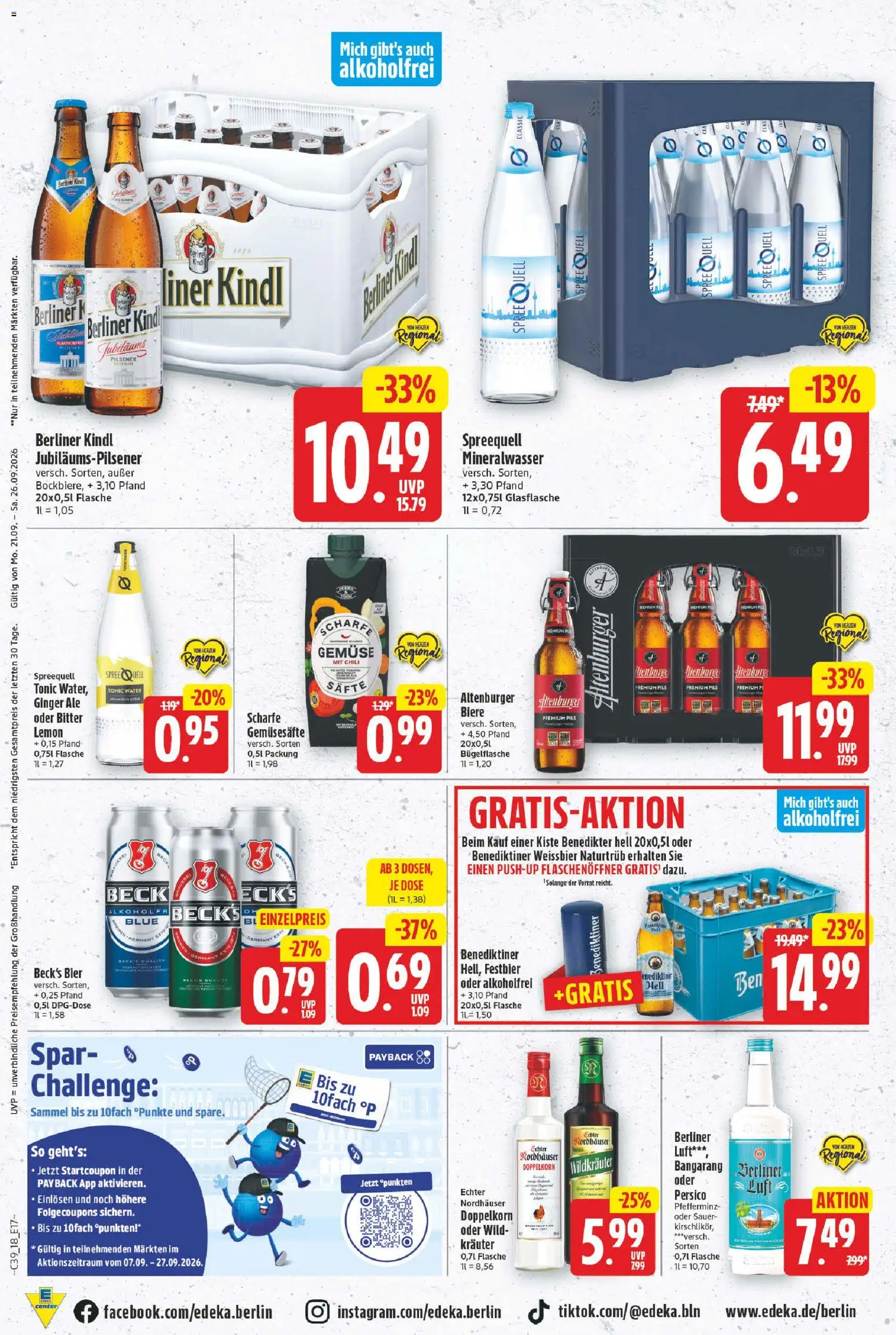 E center Prospekt – gültig ab 21.09.2026 | Seite: 18 | Produkte: Berliner, Pils, Gemüse, Chili