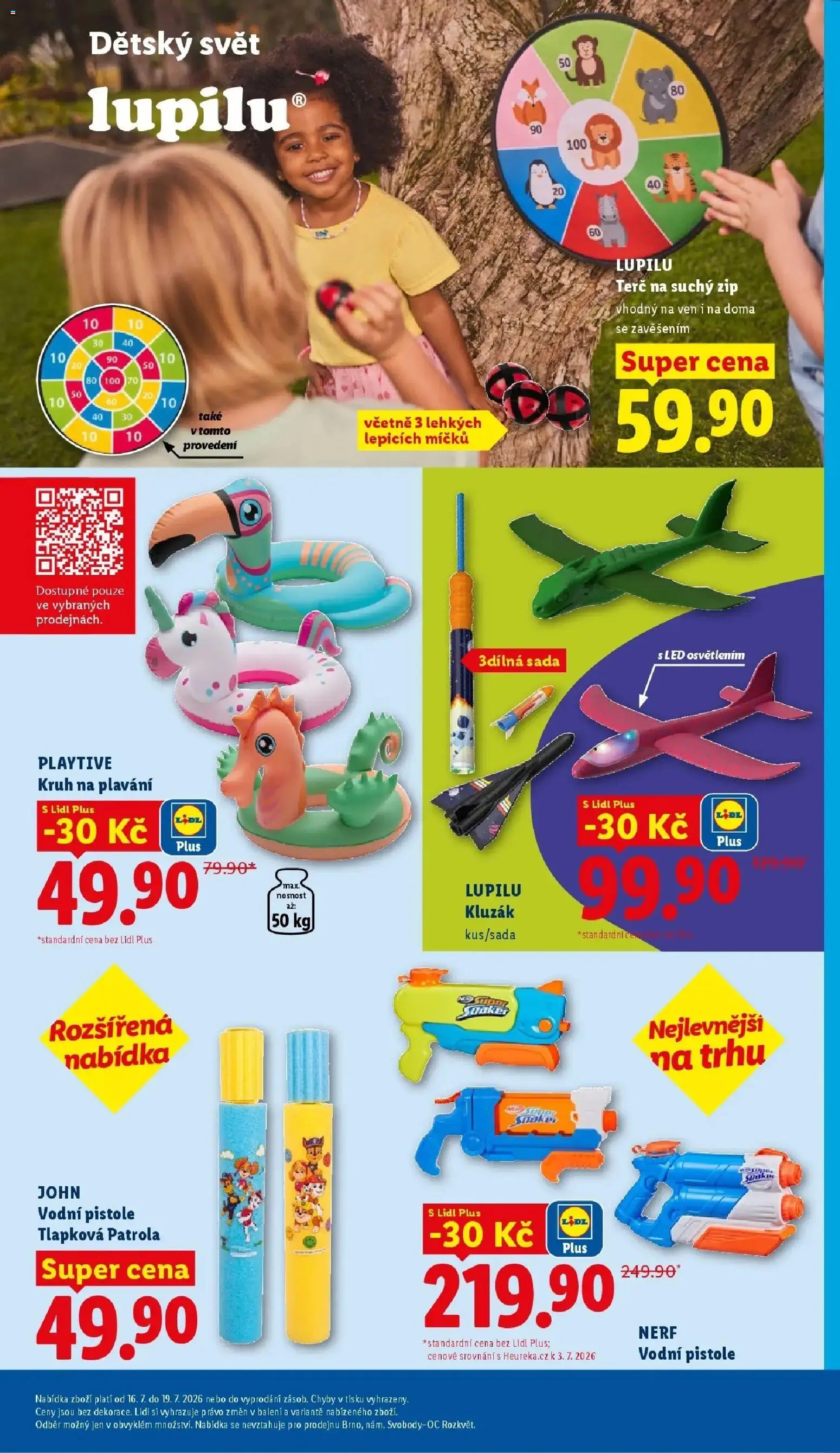 Lidl aktuální leták od 16.07.2026 | Strana: 37 | Produkty: Tlapková patrola, Terč, Kluzák, LED