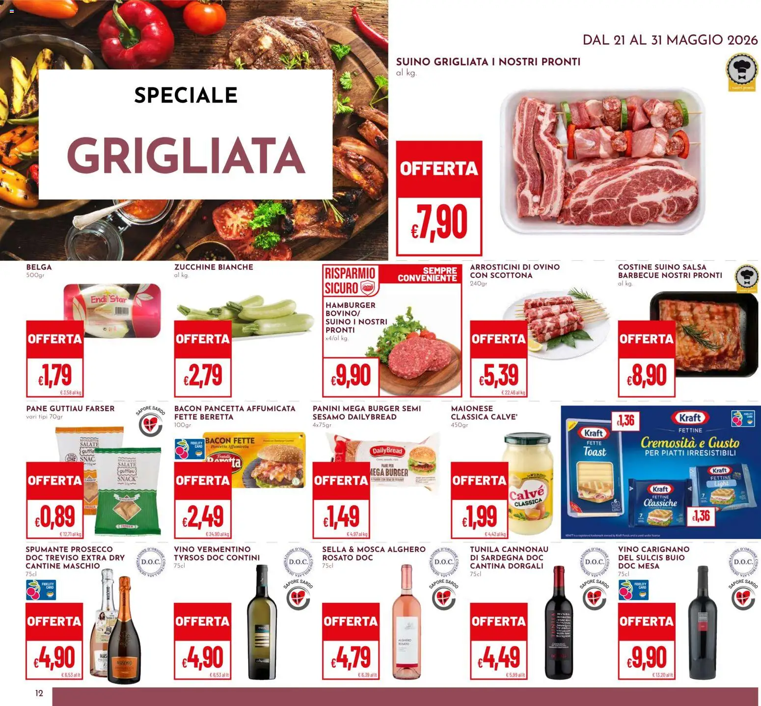 Volantino Pan del 21.05.2026 | Pagina: 12 | Prodotti: Pancetta, Salsa, Arrosticini, Ovino