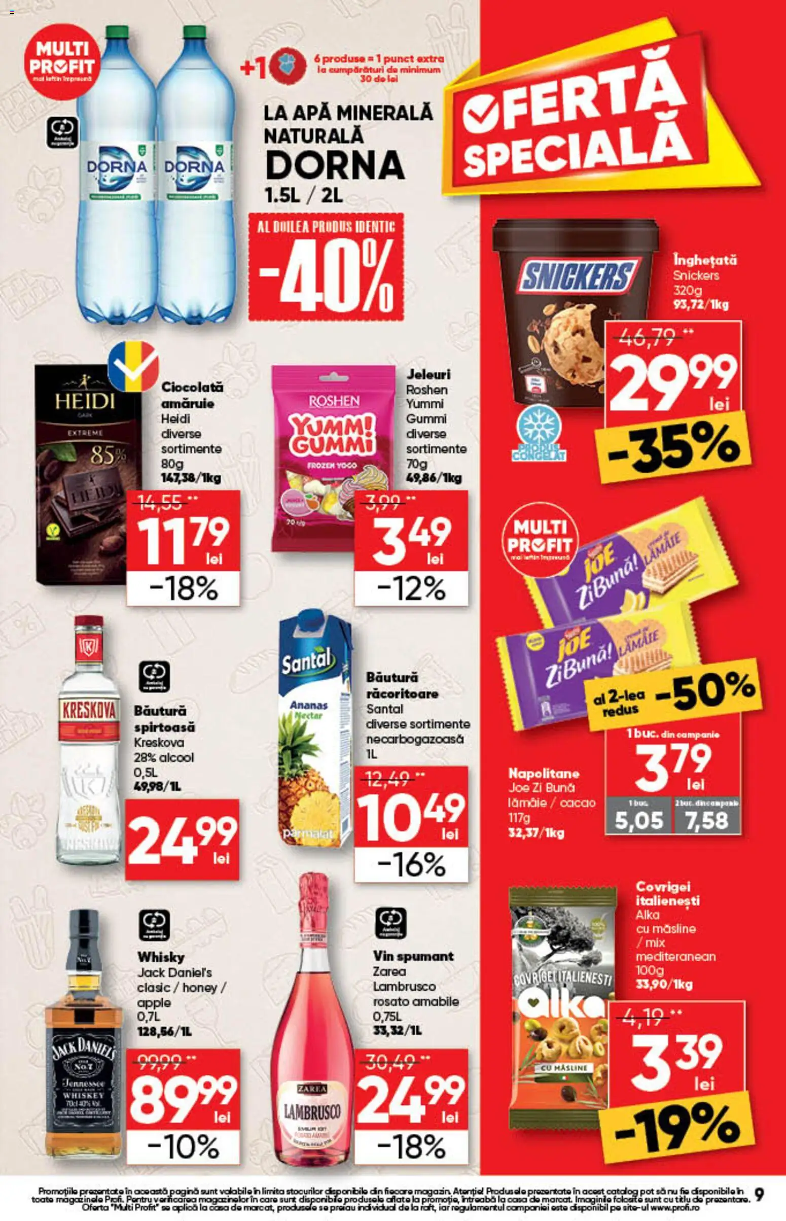 Noul catalog Profi – valabil de la 20.08.2026 | Pagină: 9 | Produse: Aplică, Lambrusco, Whiskey, Jeleuri