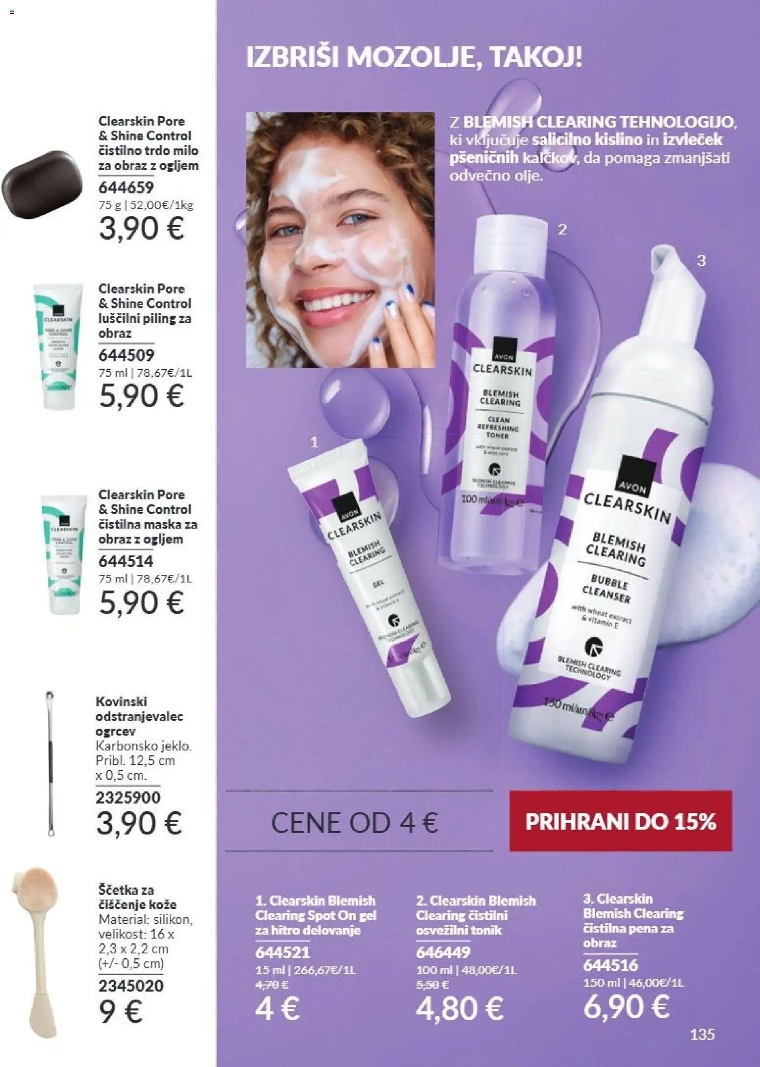 Novi Avon katalog ponudbe – veljaven od 01.09.2026 | Stran: 135 | Izdelki: Toner, Maska, Piling, Tonik