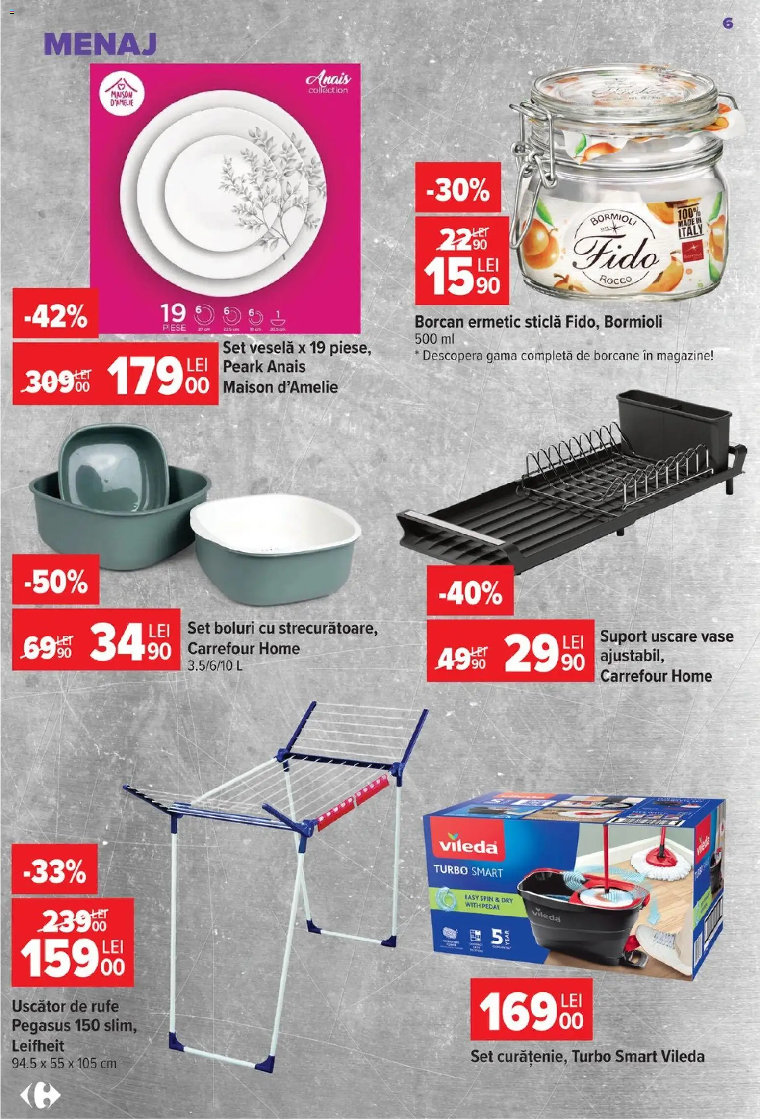 Noul catalog Carrefour – valabil de la 22.07.2026 | Pagină: 6 | Produse: Uscător, Borcan, Dağ çileği