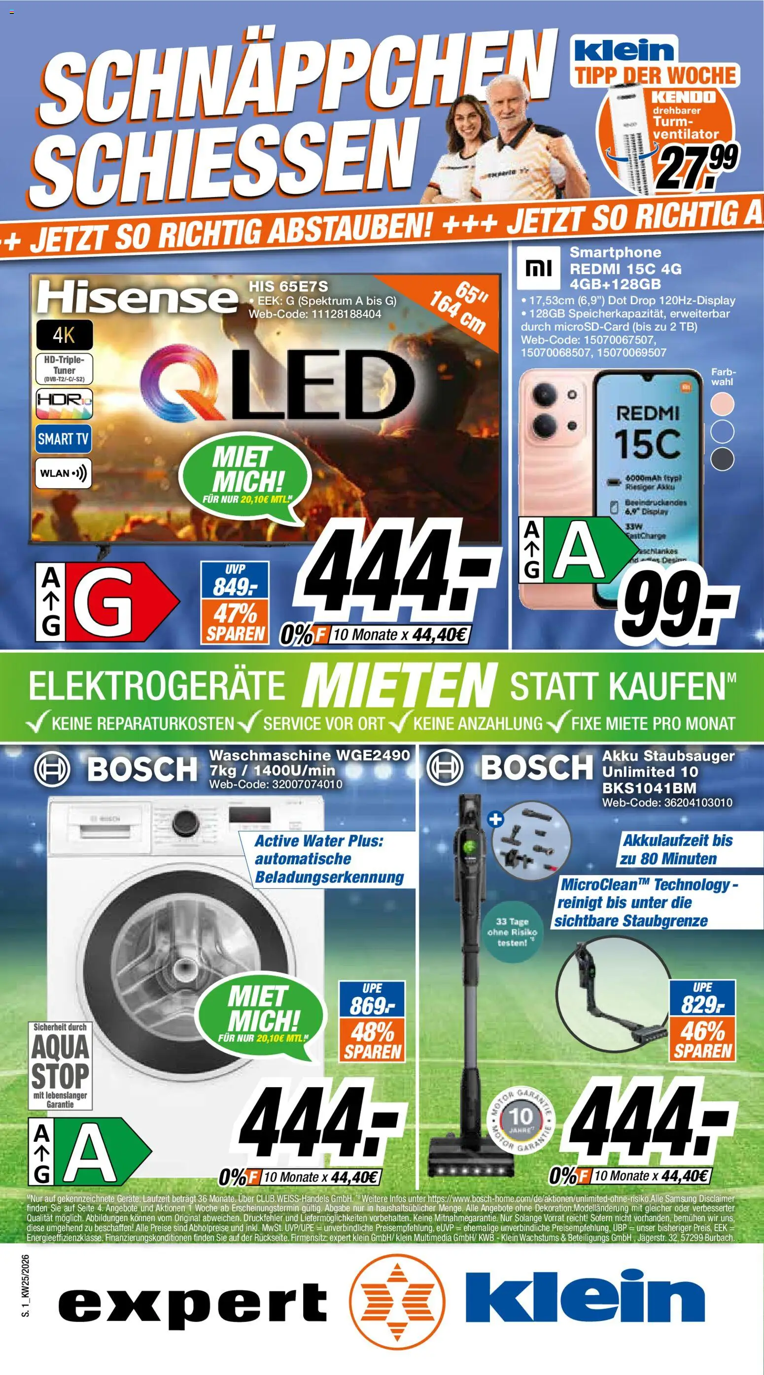 Expert - Giessen – gültig ab 15.06.2026 | Seite: 1 | Produkte: Bosch, Hisense, Waschmaschine, Samsung