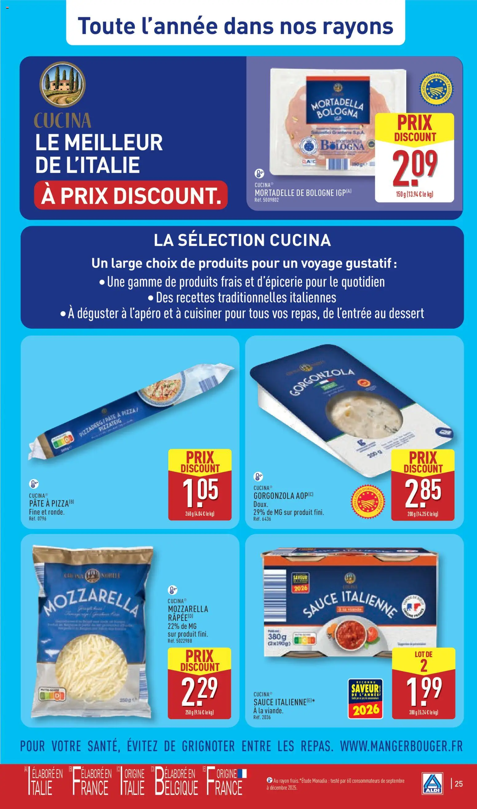 {H1} | Page: 27 | Produits: Mozzarella, Pâte à pizza, Pizza