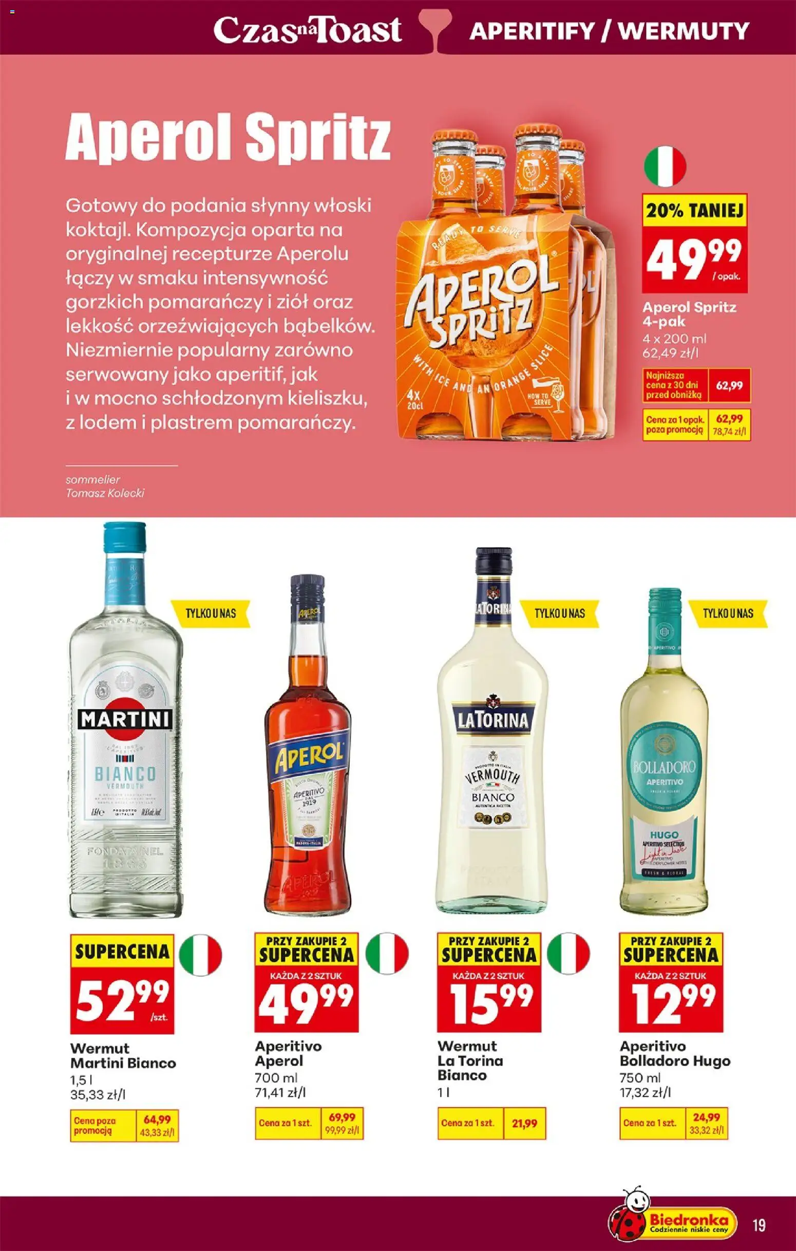 Biedronka gazetka - Czas na toast od 01.06.2026 | Strona: 19
