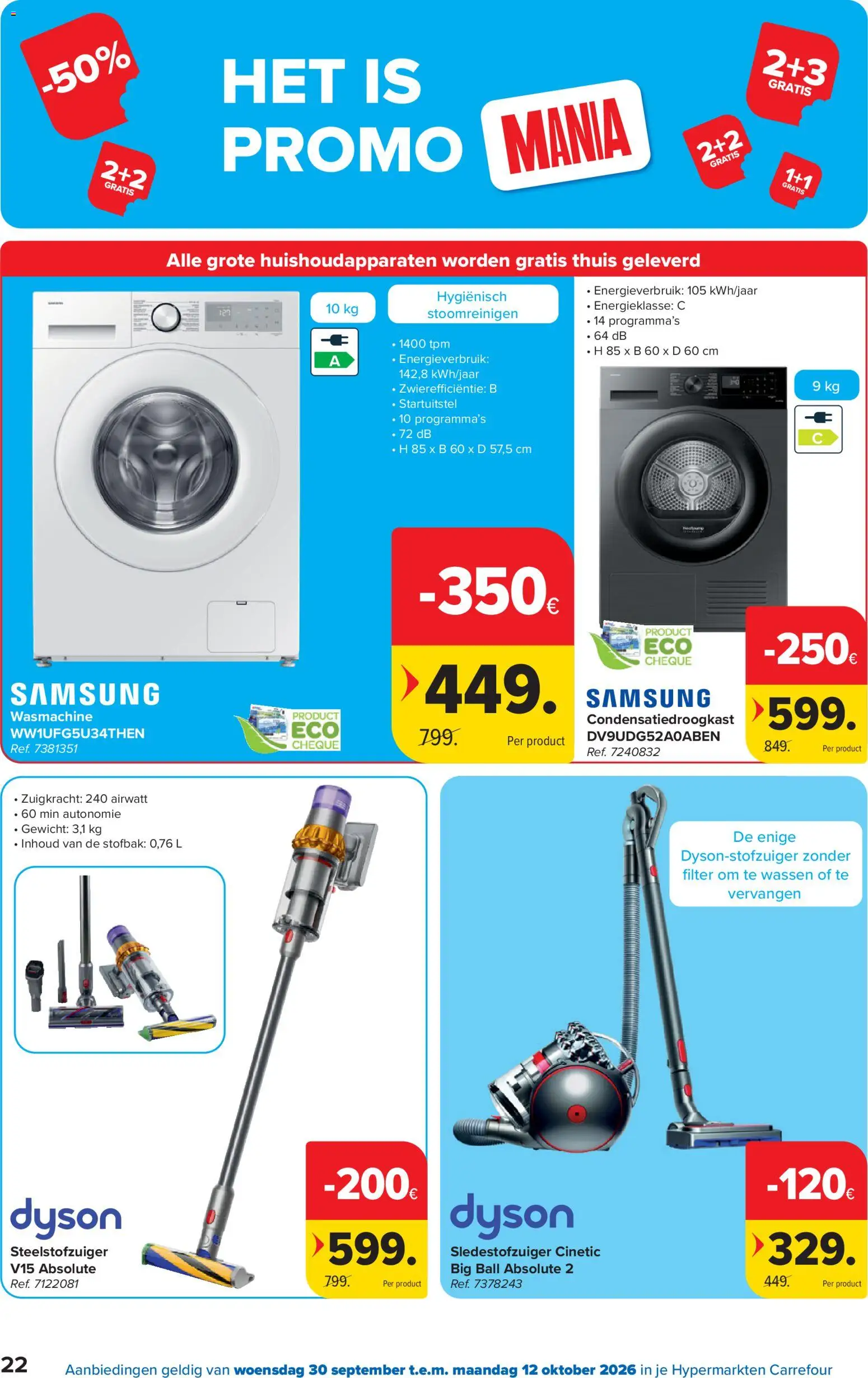 {H1} | Pagina: 22 | Producten: Steelstofzuiger, Wasmachine, Gewicht
