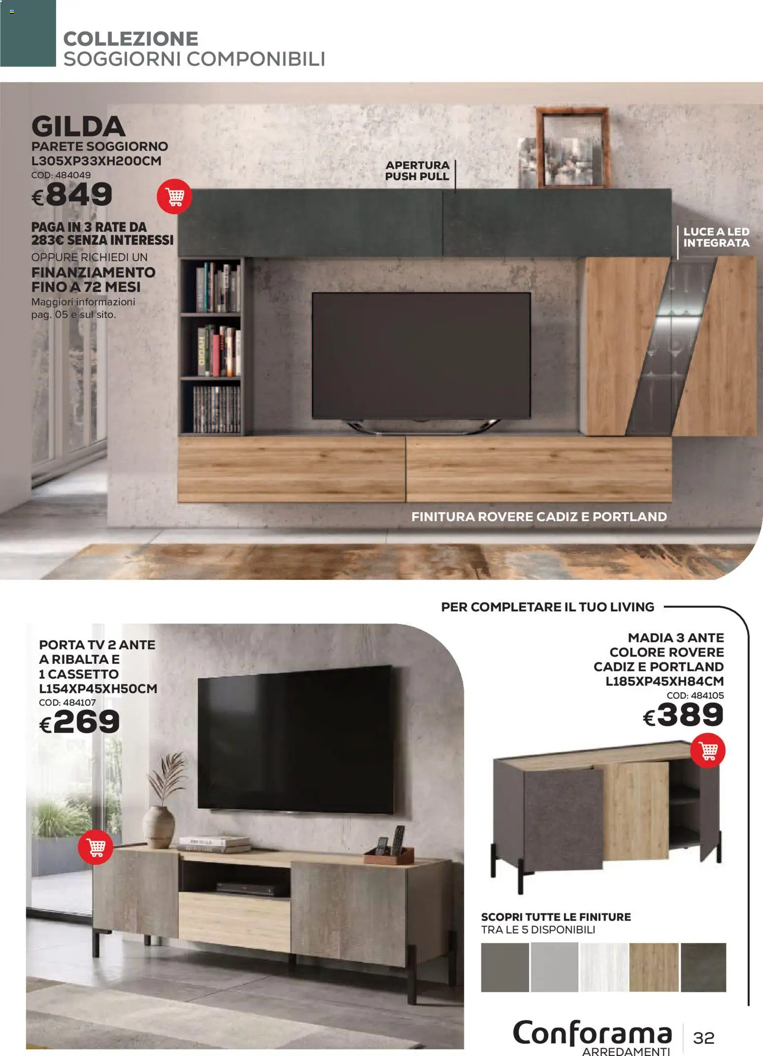 Volantino Conforama del 22/06/2026 | Pagina: 32 | Prodotti: Porta, TV