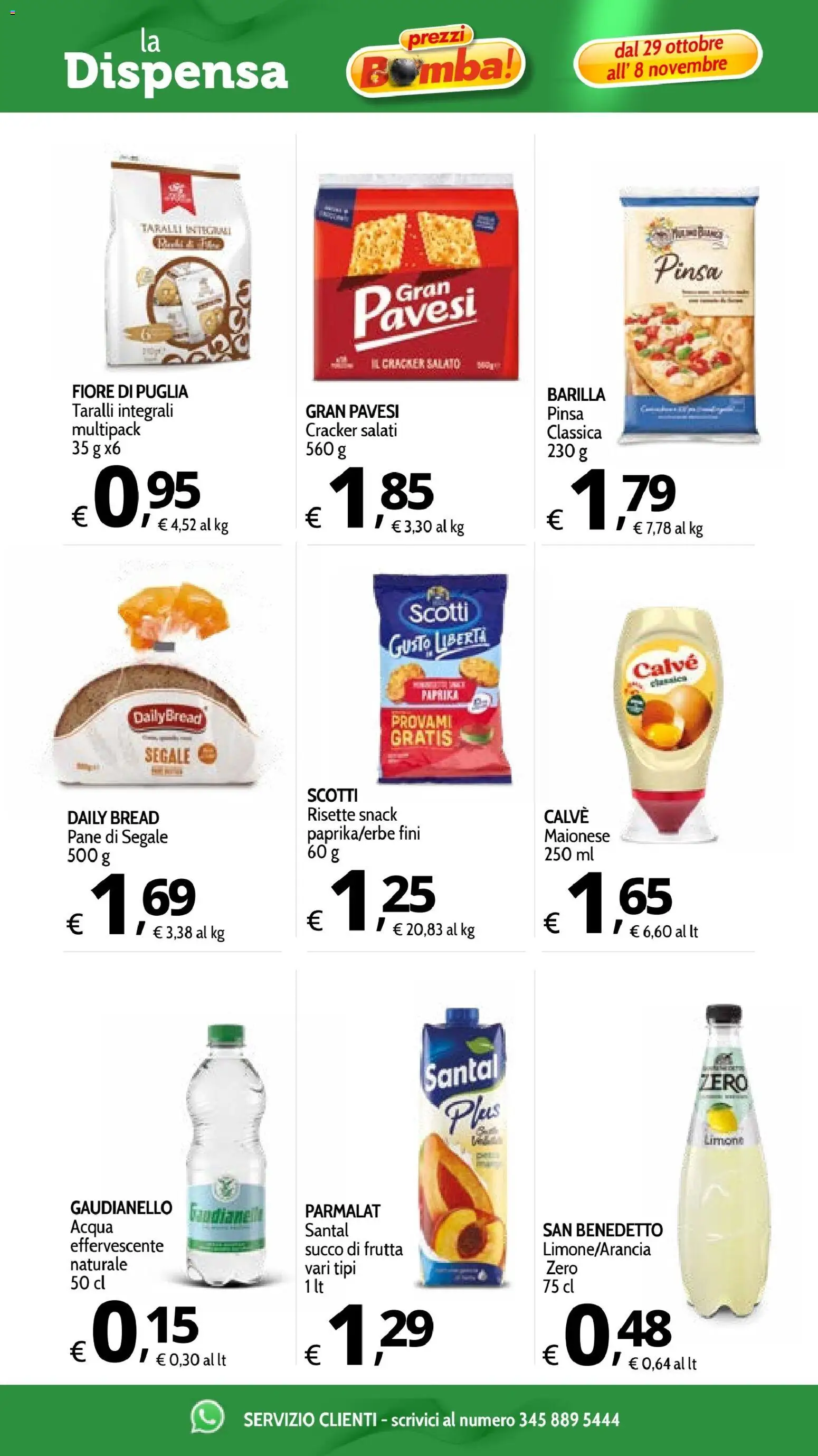 Volantino Primo Prezzo del 29/10/2026 | Pagina: 10 | Prodotti: Frutta, Limone, Barilla, Taralli