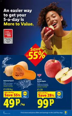 Preview of Weekly offers Lidl England valid from 29/10/2026 | Page: 2 | Products: Apples, Butternut squash