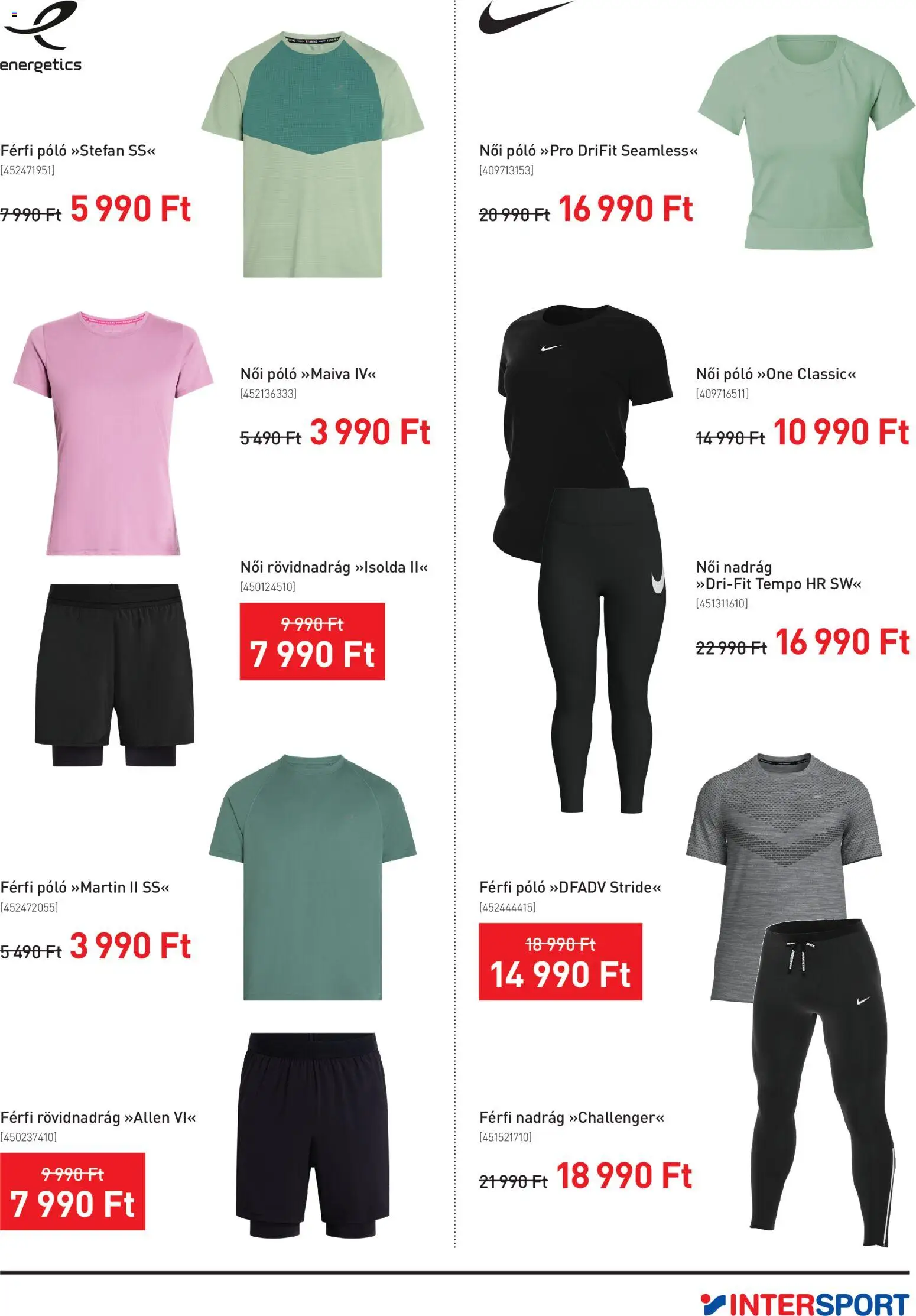 Intersport akciós ujság - amely érvényes a következő dátumtól: 2026.09.08. | Oldal: 5 | Termékek: Férfi póló, Póló, Nadrág, Rövidnadrág