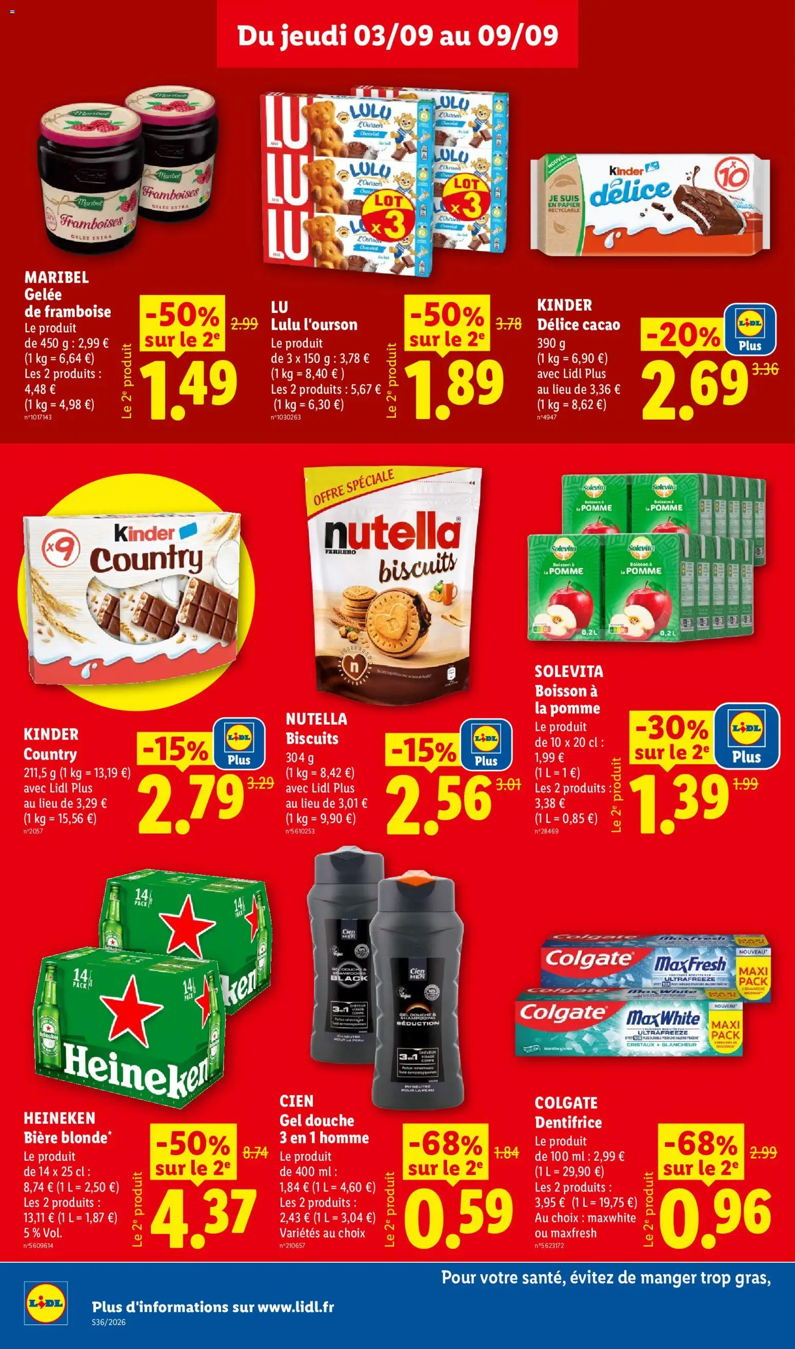 {H1} | Page: 18 | Produits: Cacao, Dentifrice, Heineken, Gelée