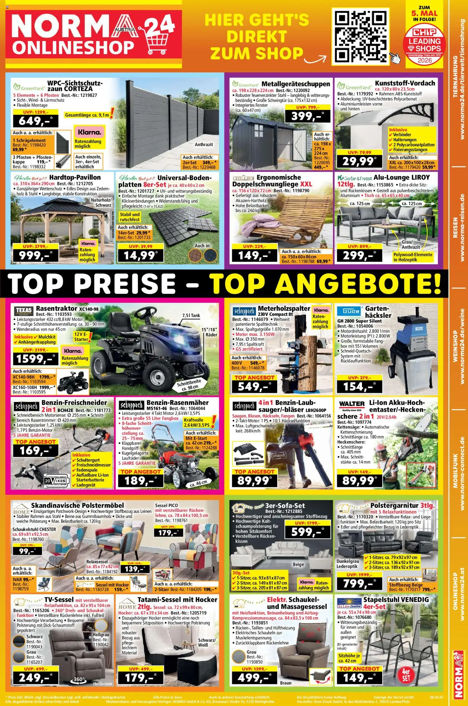 Norma Flugblatt gültig ab 14.09.2026 | Seite: 19 | Produkte: Kappe, Verbinder, Kissen, Sessel