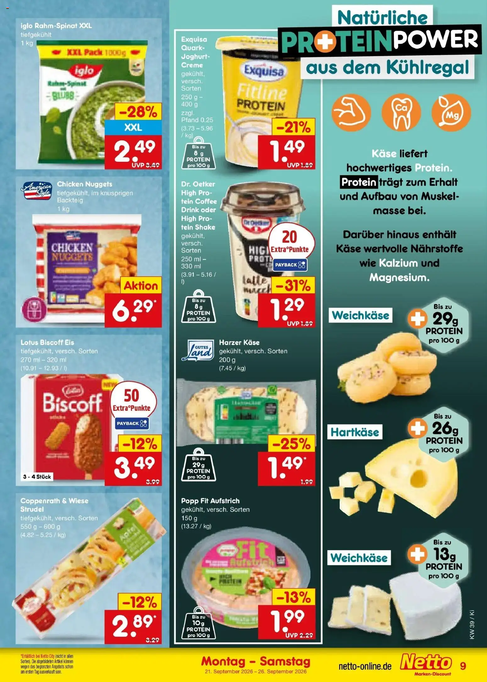 Netto Marken-Discount Prospekt Nürnberg – gültig ab 21.09.2026 | Seite: 13 | Produkte: Quark, Joghurt, Creme, Exquisa