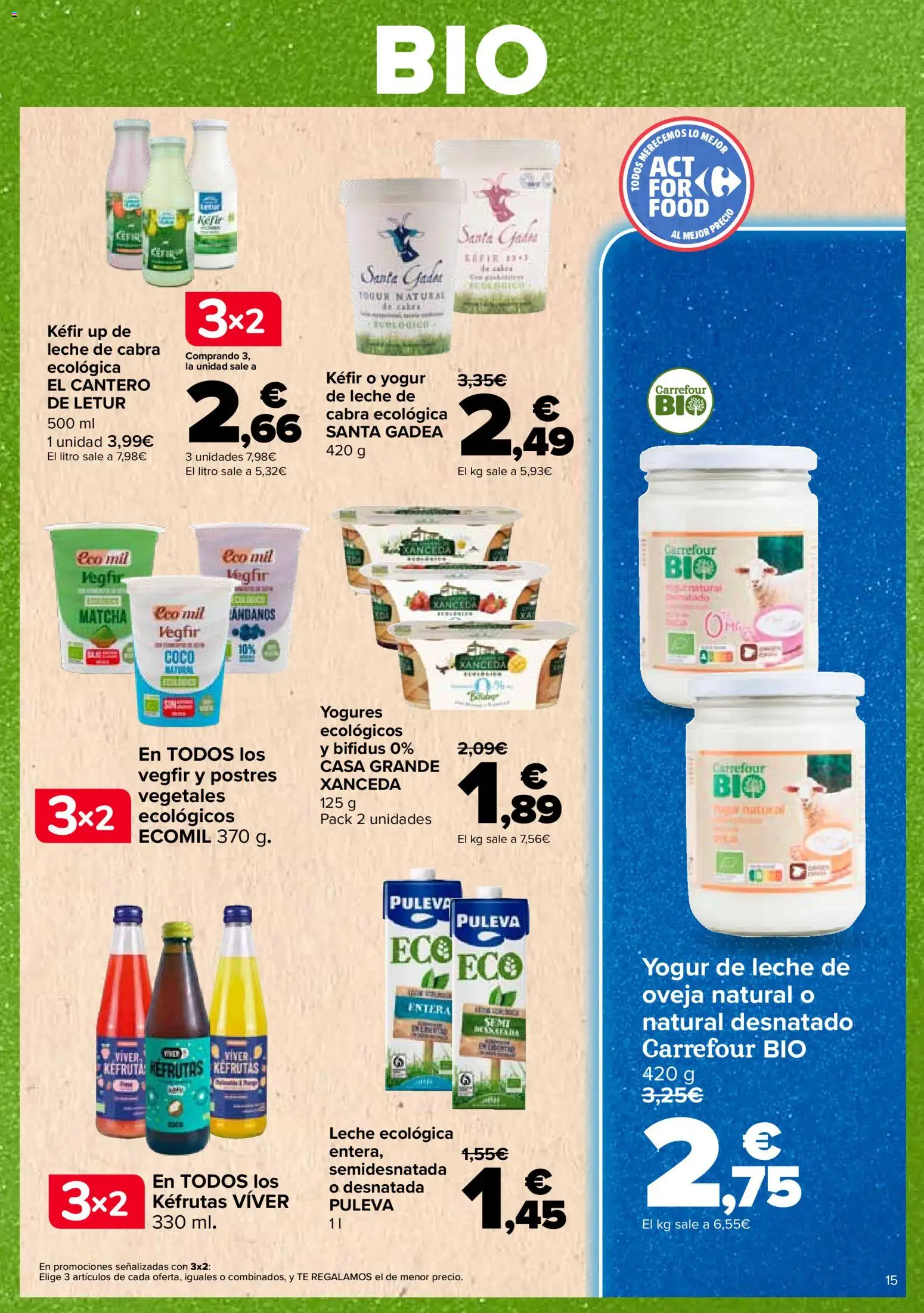 Carrefour Tendencias │ válido desde el 26/06/2026 | Página: 15 | Productos: Leche, Yogur, Τυρόπιτα, Té