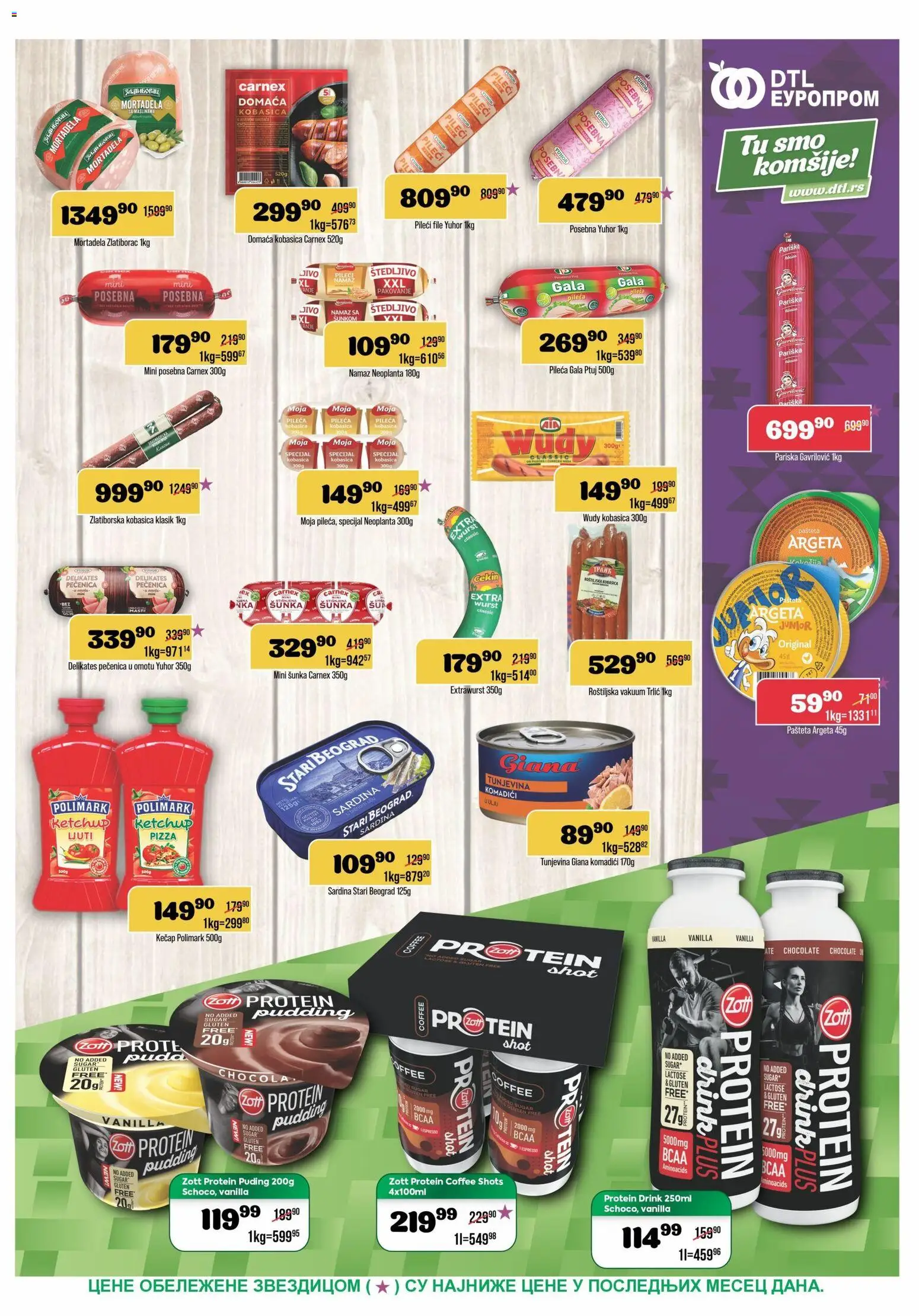 Europrom katalog - važi od 09.09.2026 | Strana: 8 | Proizvode: Puding, Pileći file, Pašteta, Sardina