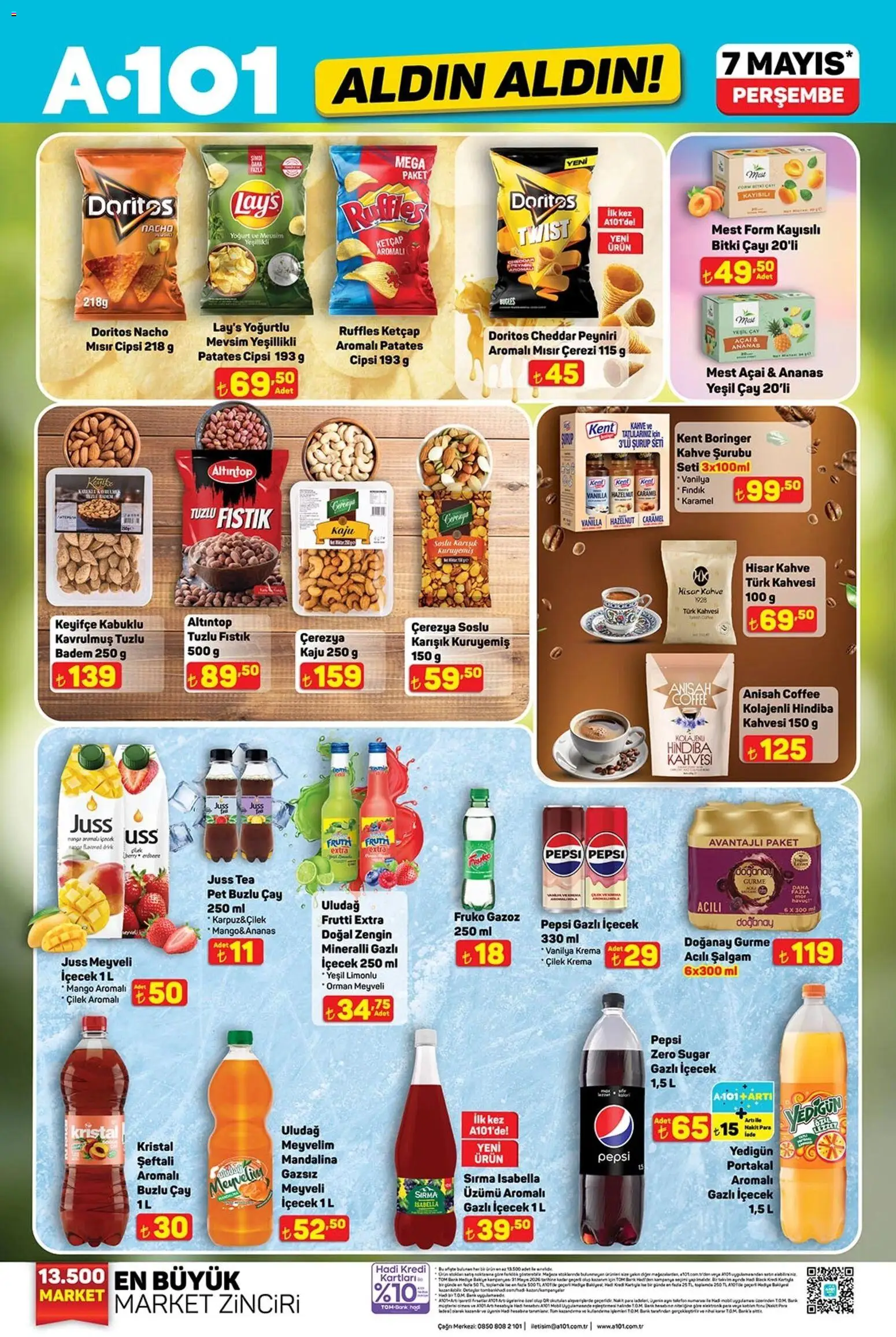 A101 - Katalog Aldın Aldın - 07.05.2026 tarihinden itibaren geçerlidir | Sayfa: 2 | Ürünler: Fıstık, Kahve, Ketçap, Chaussures de ski