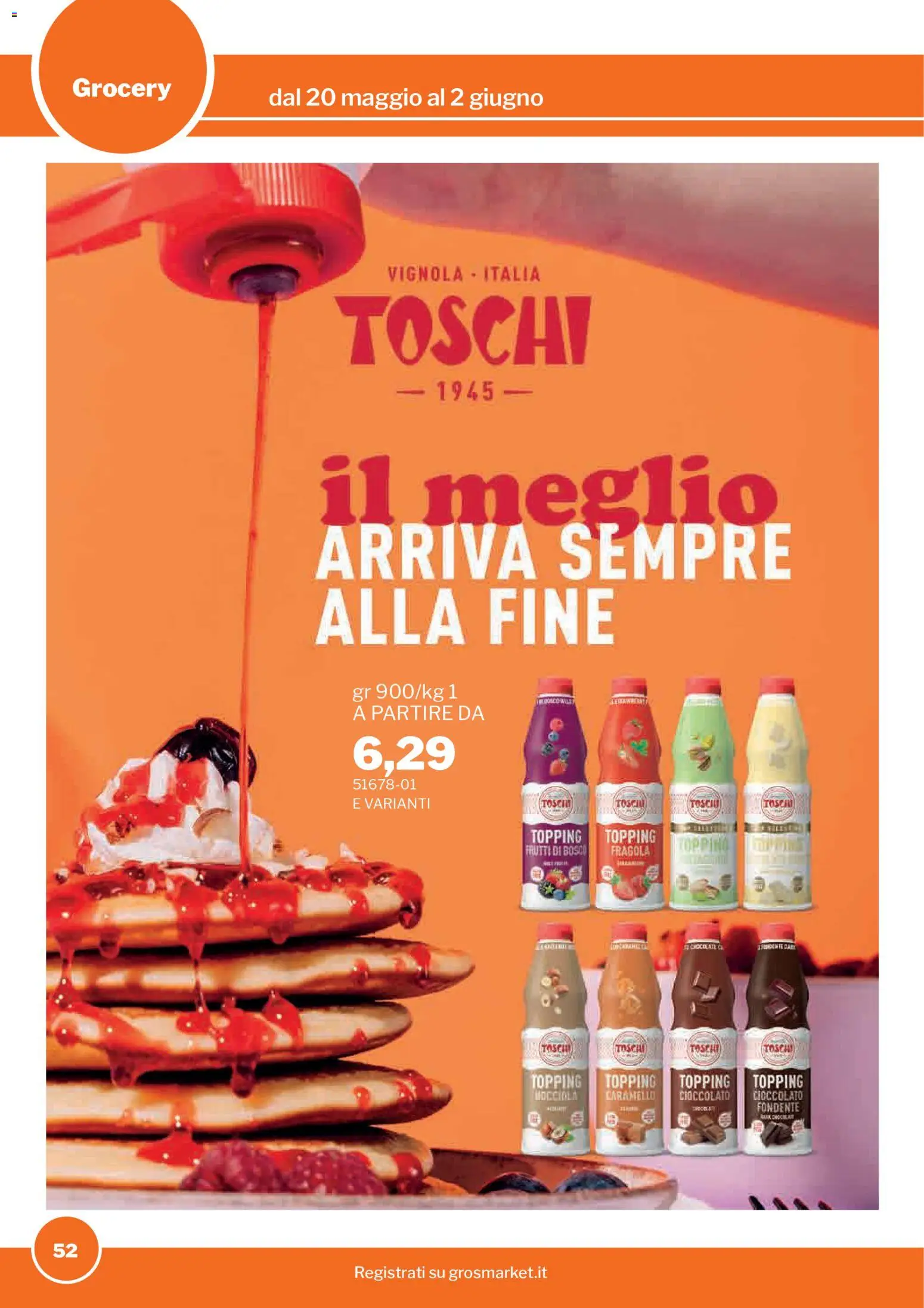 Volantino Sogegross del 20.05.2026 | Pagina: 52 | Prodotti: Cioccolato, Topping