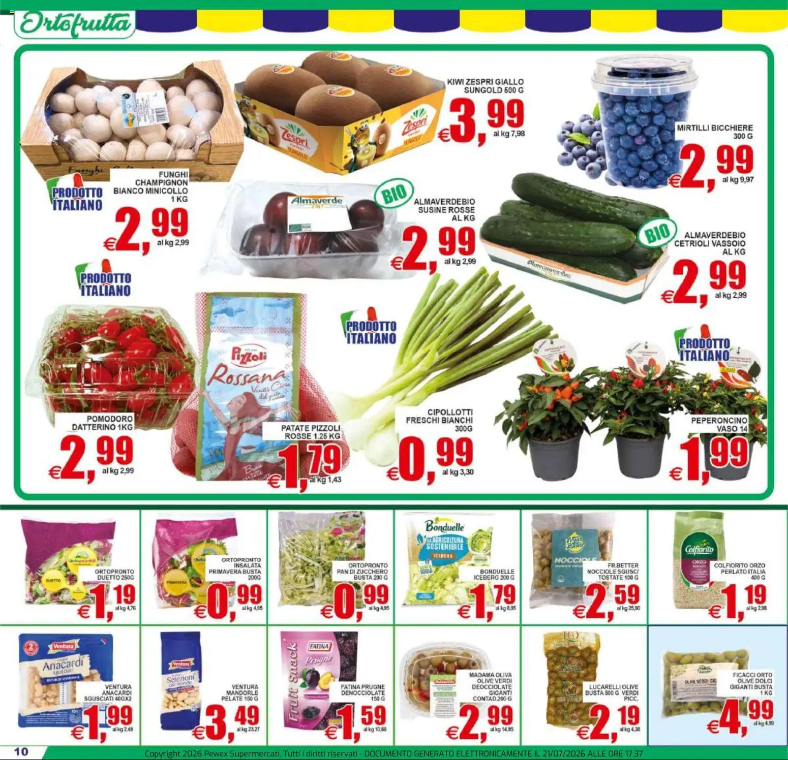 Volantino Pewex del 22/07/2026 | Pagina: 10 | Prodotti: Insalata, Patate, Peperoncino, Mandorle
