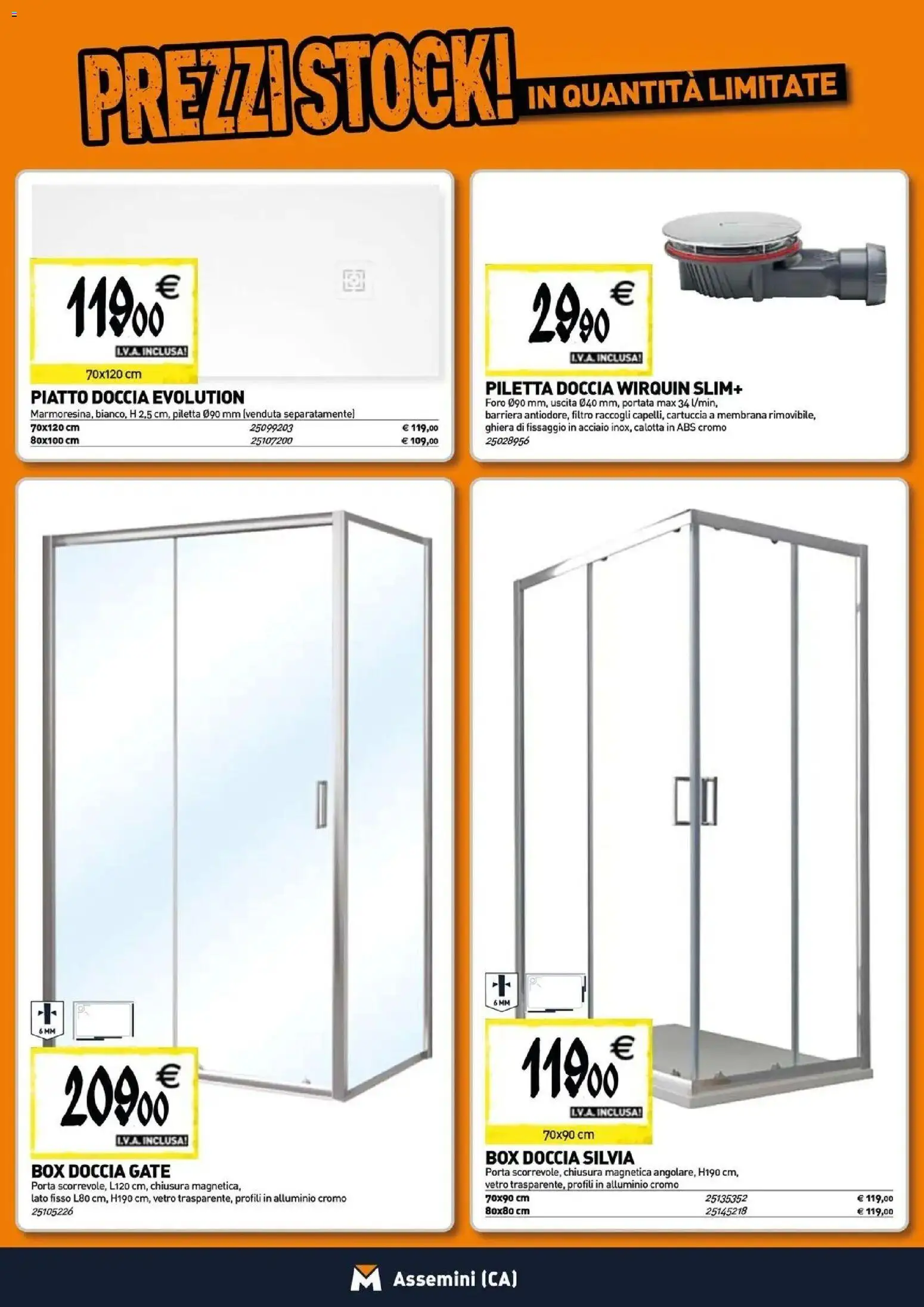 Volantino TECNOMAT del 29/10/2026 | Pagina: 2 | Prodotti: Porta, Piatto, Alluminio, Doccia