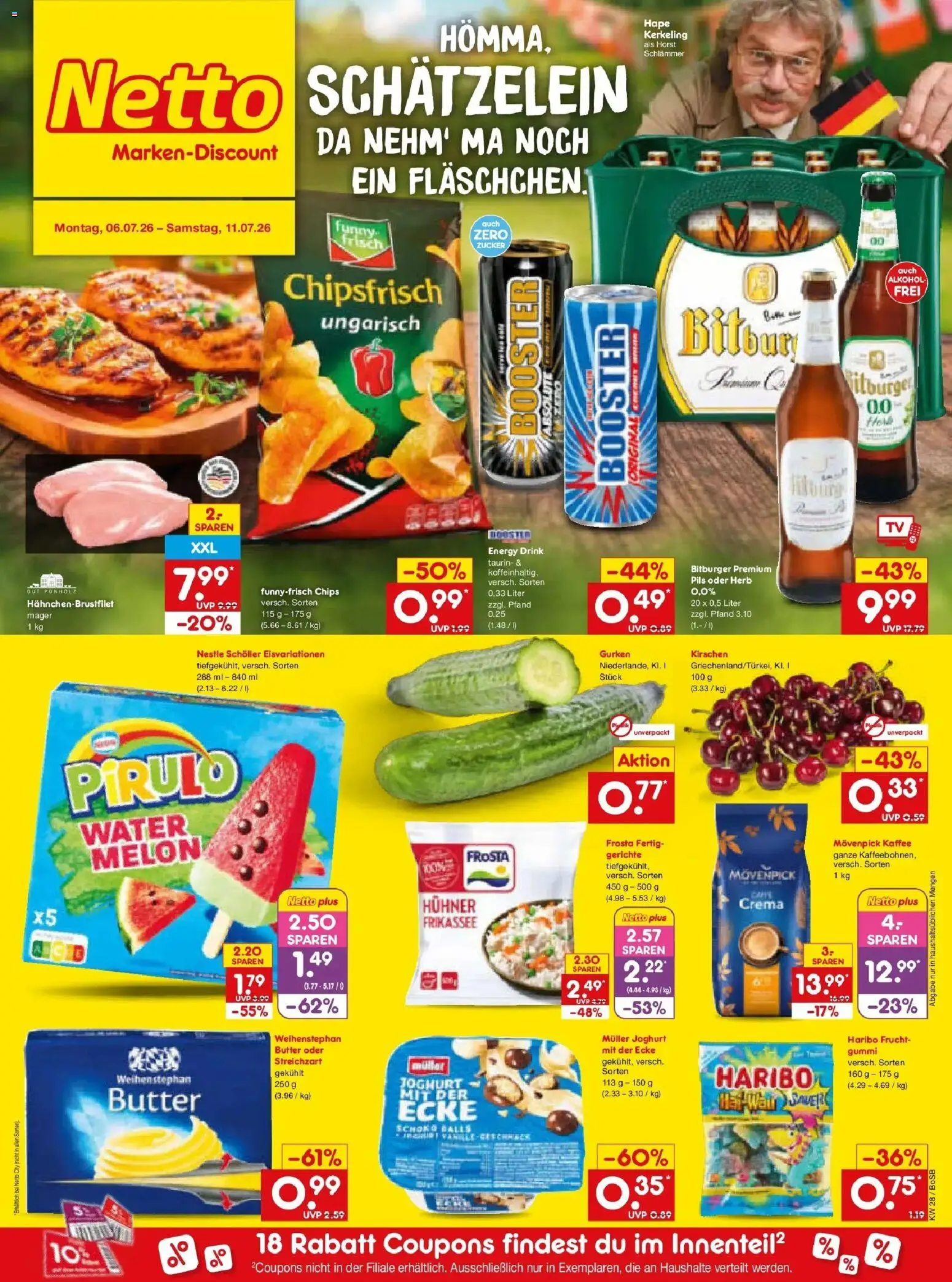 Netto Marken-Discount - Netto: Wochenangebote – gültig ab 05.07.2026 | Seite: 1 | Produkte: Bitburger, Butter, Joghurt, Kaffee