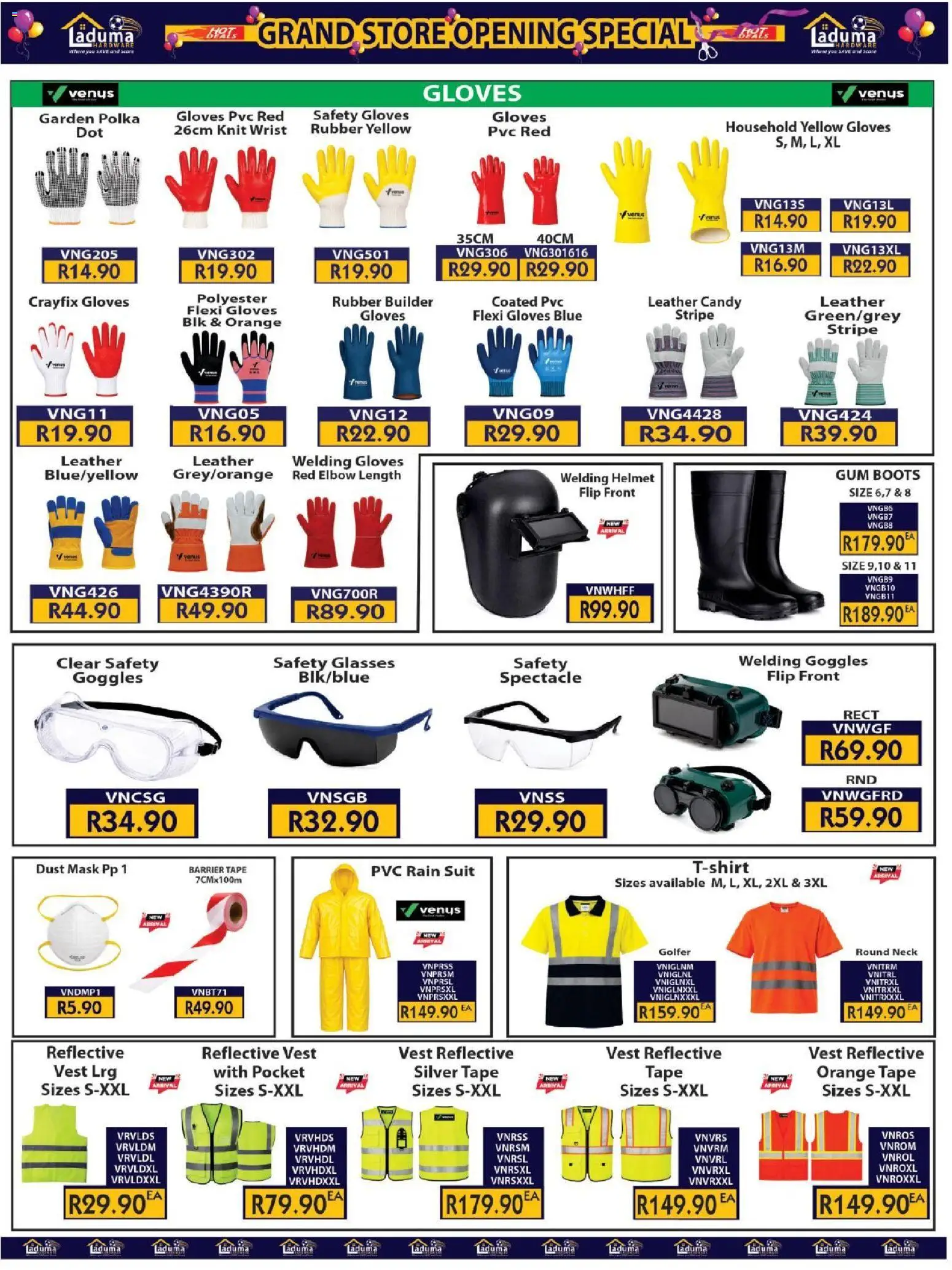 New Laduma Hardware catalogue – valid from 23/09/2026 | Page: 26 | Products: Suit, Glasses, Mask, Tape