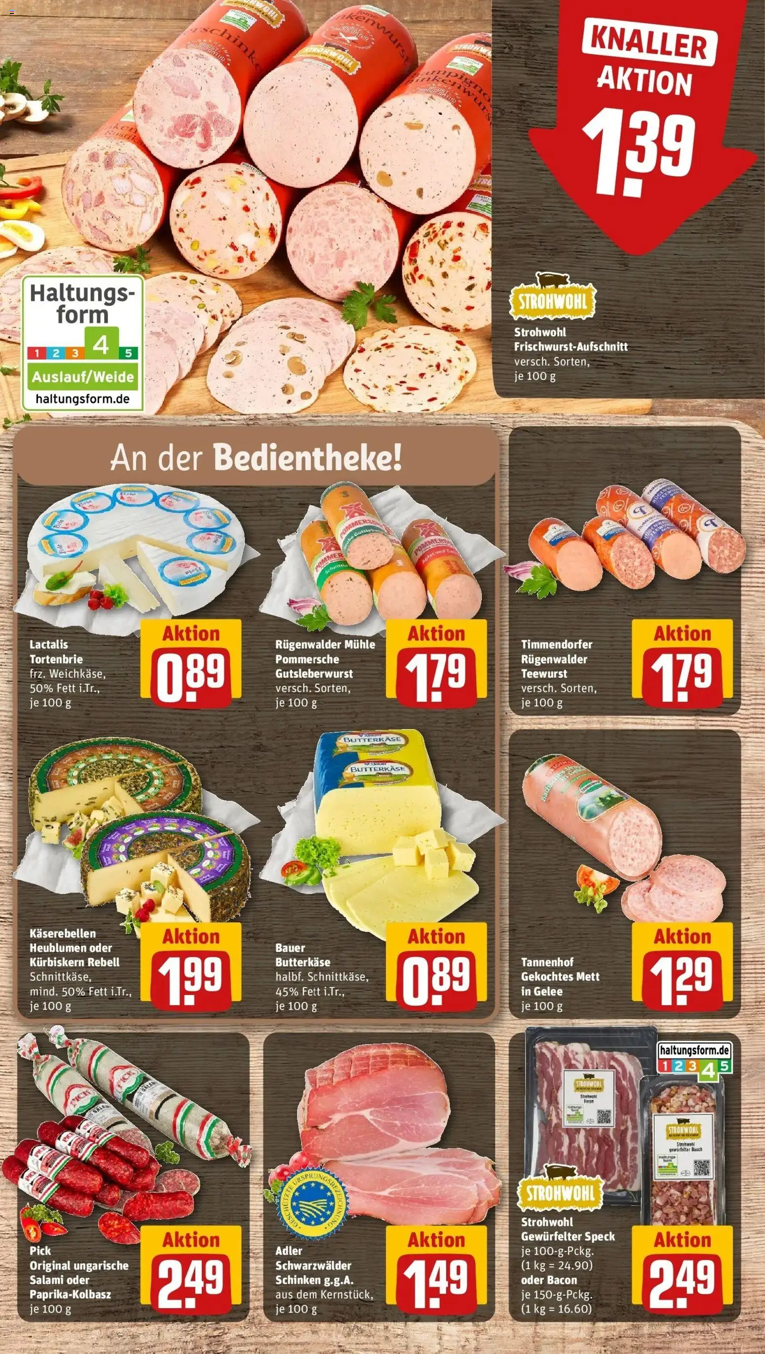 REWE Prospekt ab 19.10.2026 zum Blättern » Angebote | Seite: 14 | Produkte: Mühle, Äpfel, Salami, Schinken