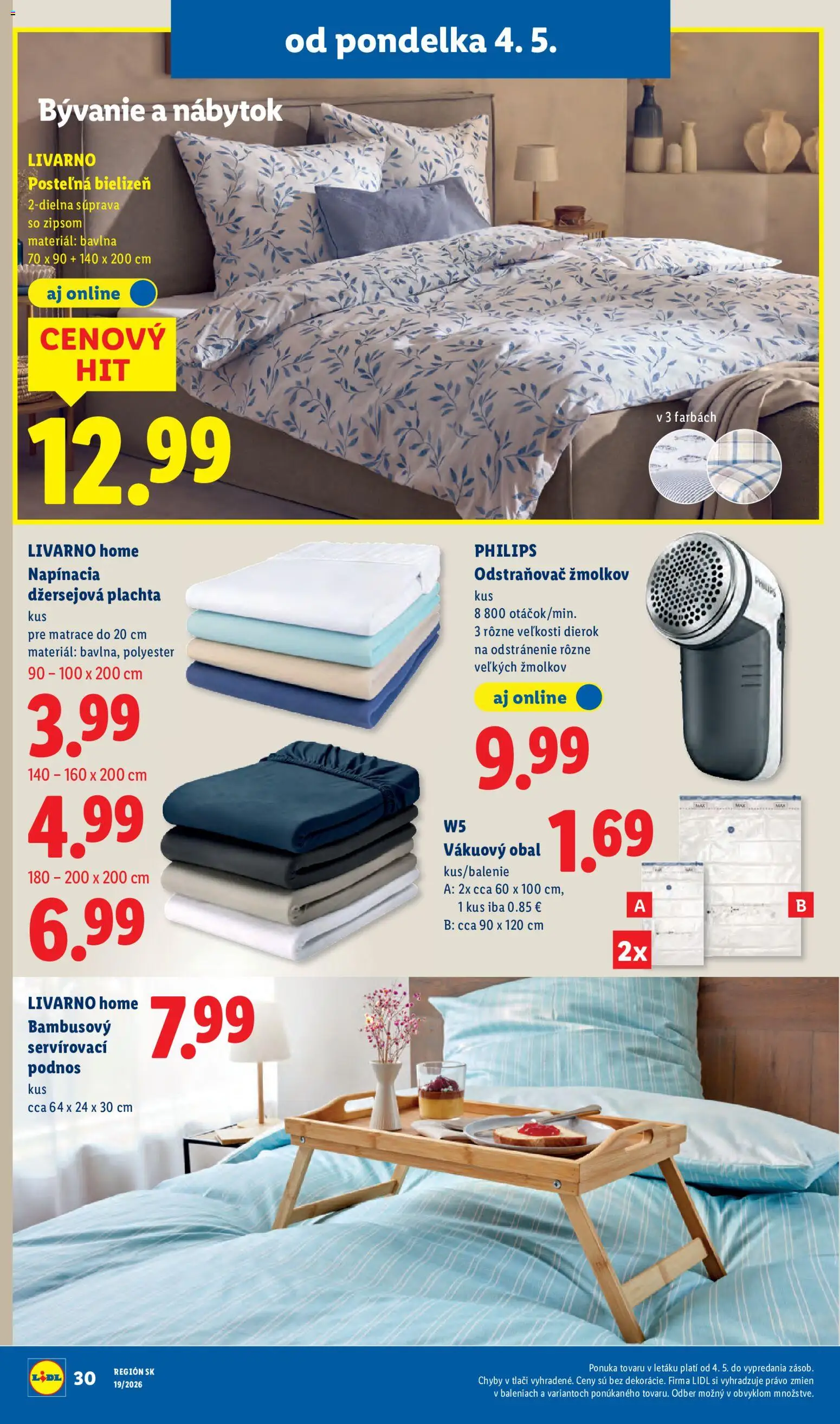 Nové Lidl akcie – leták je platný od 04.05.2026 | Strana: 46 | Produkty: Matrace, Nábytok, Plachta