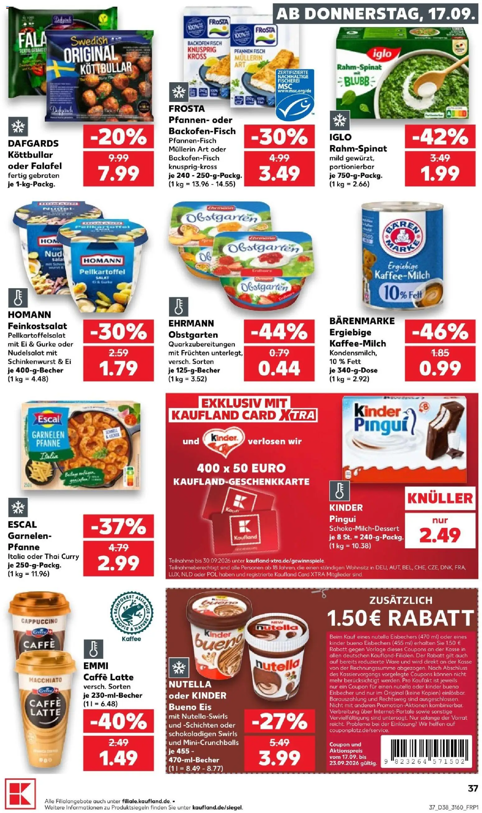 Kaufland Prospekt Berlin – gültig ab 17.09.2026 | Seite: 37 | Produkte: Garnelen, Frosta, Fisch, Backofen