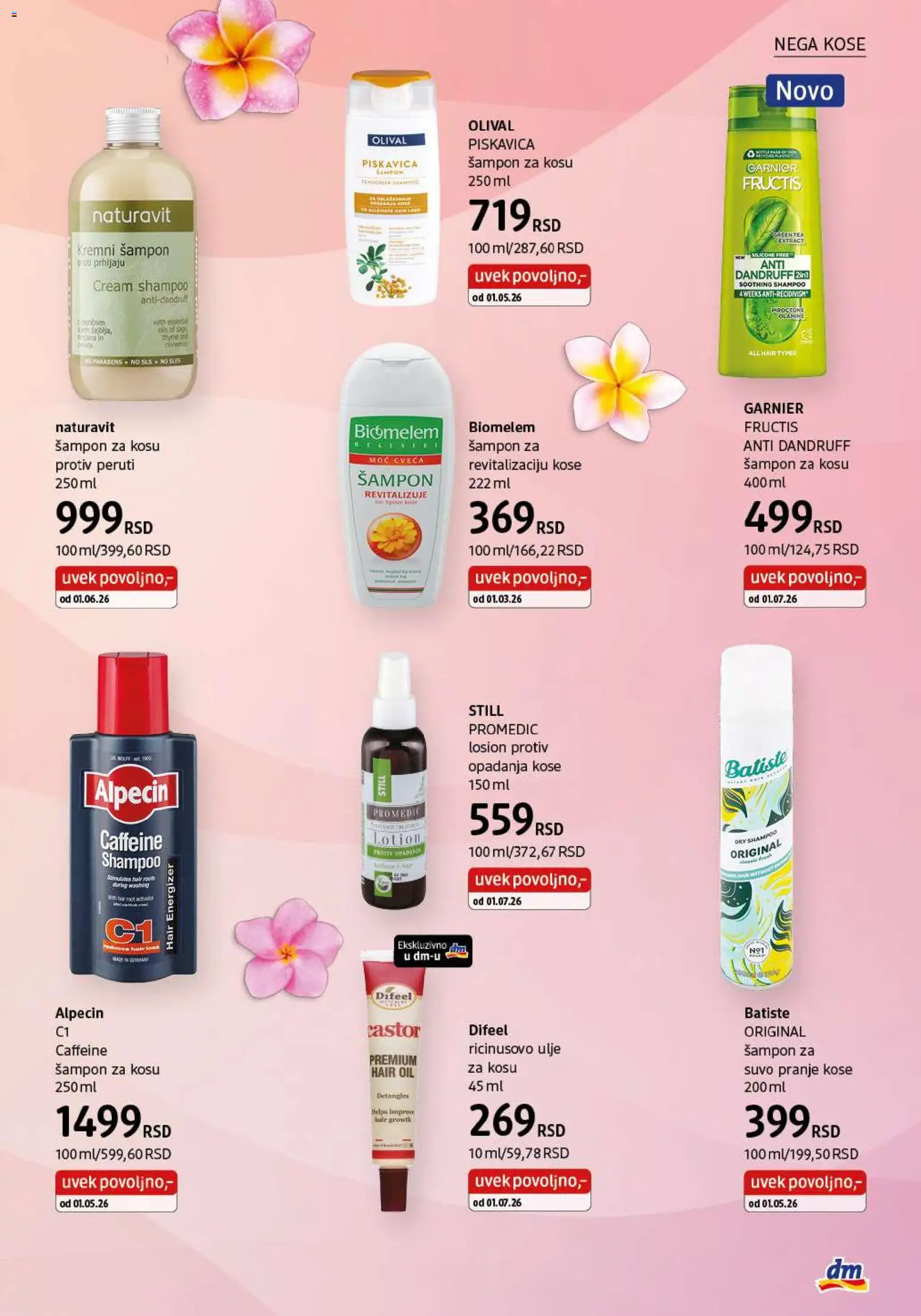 DM Drogerie katalog - važi od 01.08.2026 | Strana: 19 | Proizvode: Garnier, Šampon, Ulje
