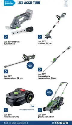 GAMMA Gereedschapspecial - Voorbeeld van een folder van GAMMA, geldig van 15/06/2026 | Pagina: 27 | Producten: Heggenschaar, Grasmaaier, Trimmer