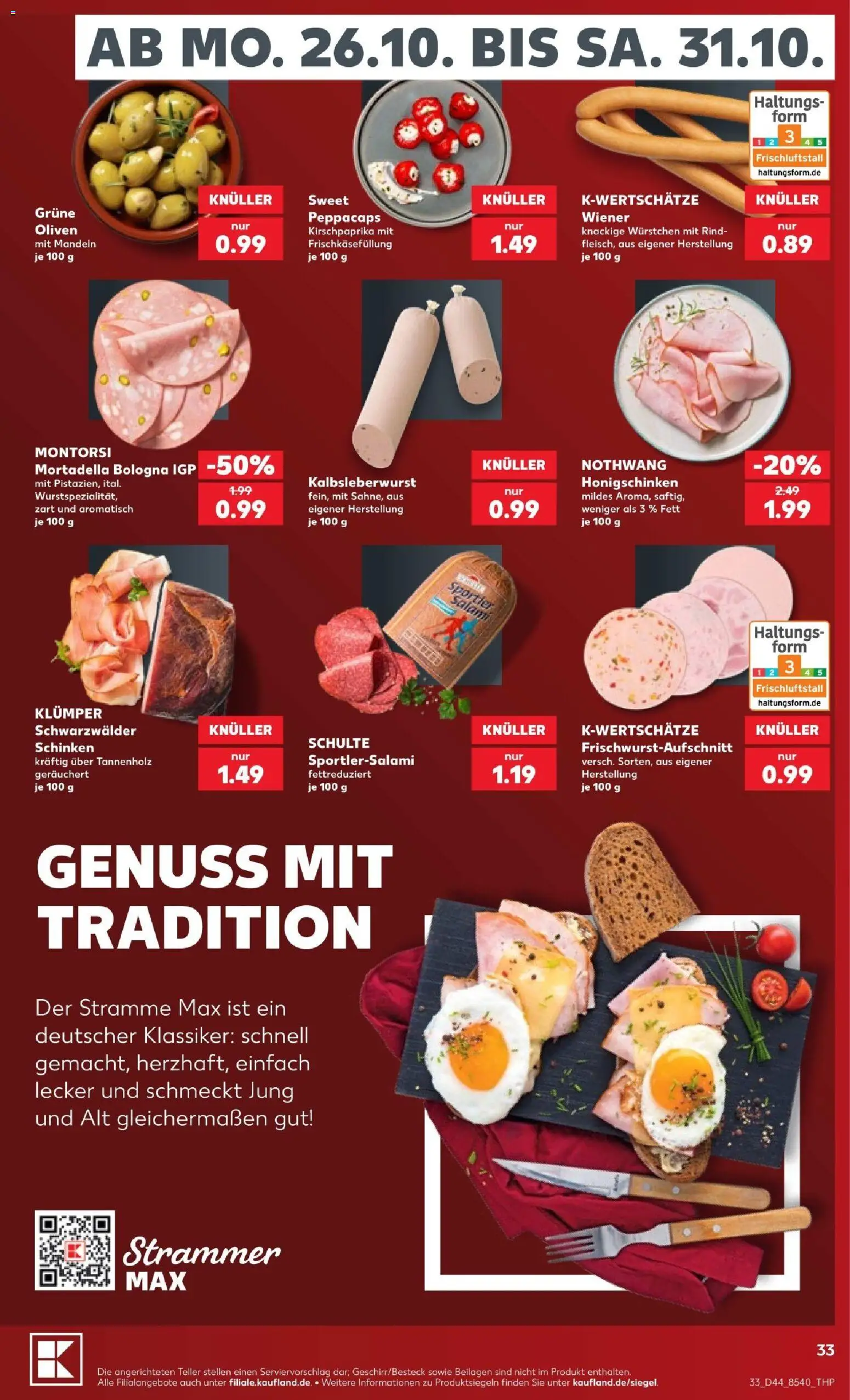 Kaufland Prospekt Speyer – gültig ab 25.10.2026 | Seite: 33 | Produkte: Beilagen, Mandeln, Schinken
