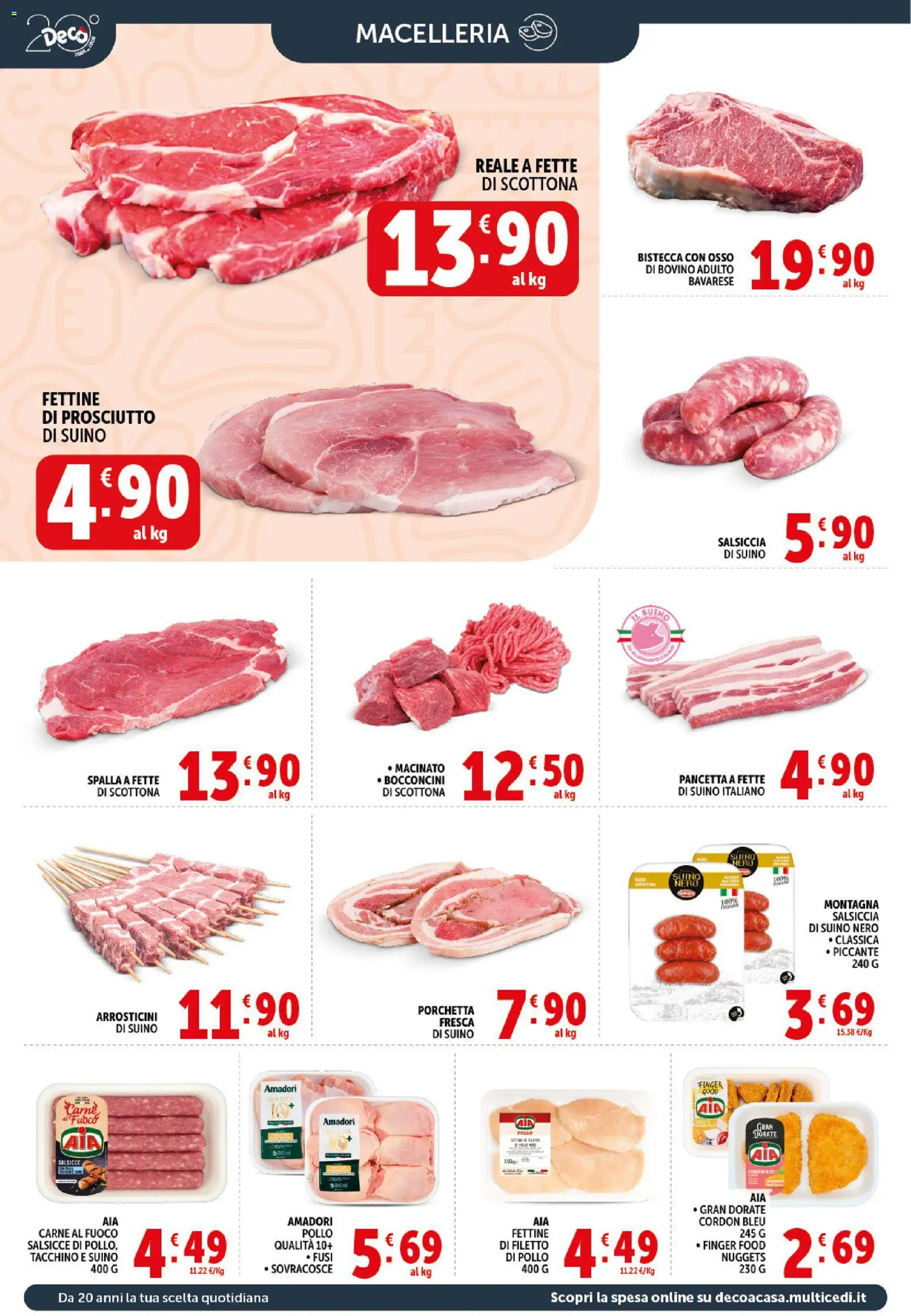 Volantino Decò del 10/07/2026 | Pagina: 4 | Prodotti: Bovino, Nuggets, Suino, Tacchino