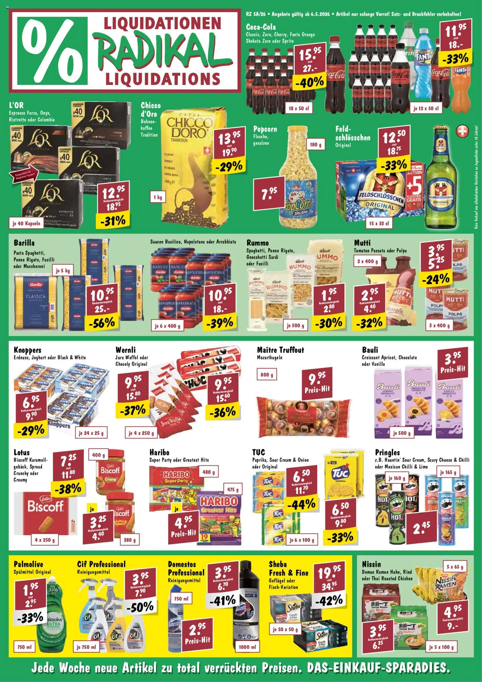 Radikal aktionen – gültig ab 06.05.2026 | Seite: 1 | Produkte: Jura, Sprite, Barilla, Joghurt