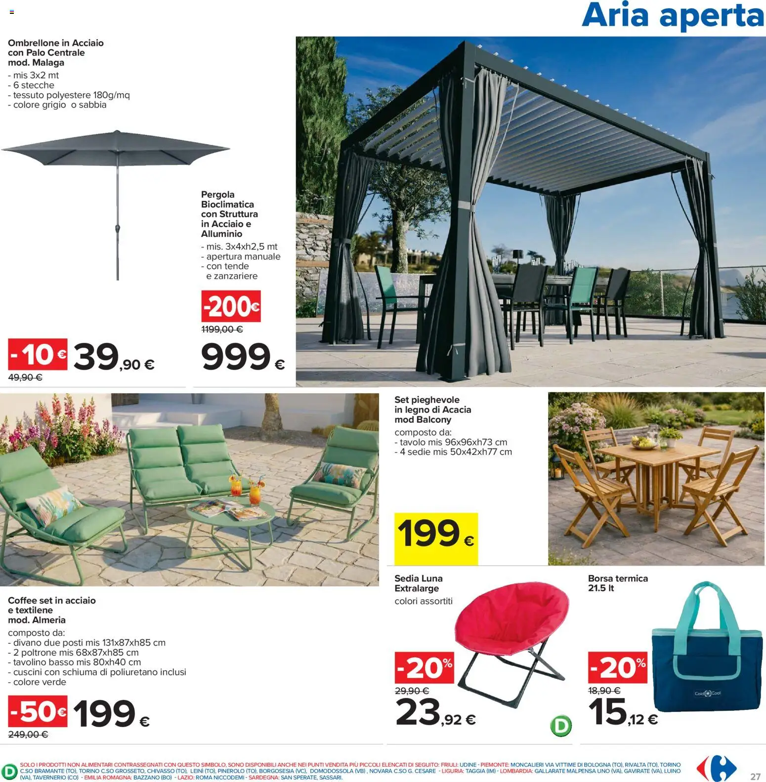 Volantino Carrefour del 07.04.2026 | Pagina: 27 | Prodotti: Tavolino, Borsa termica, Borsa, Alluminio