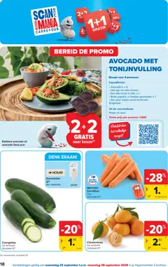 Wortelen Carrefour, Wortelen Carrefour 1 kg - Voorbeeld van een folder van Carrefour, geldig van 23/09/2026 | Pagina: 18 | Producten: Limoen, Avocado, Ingrediënten, Olie