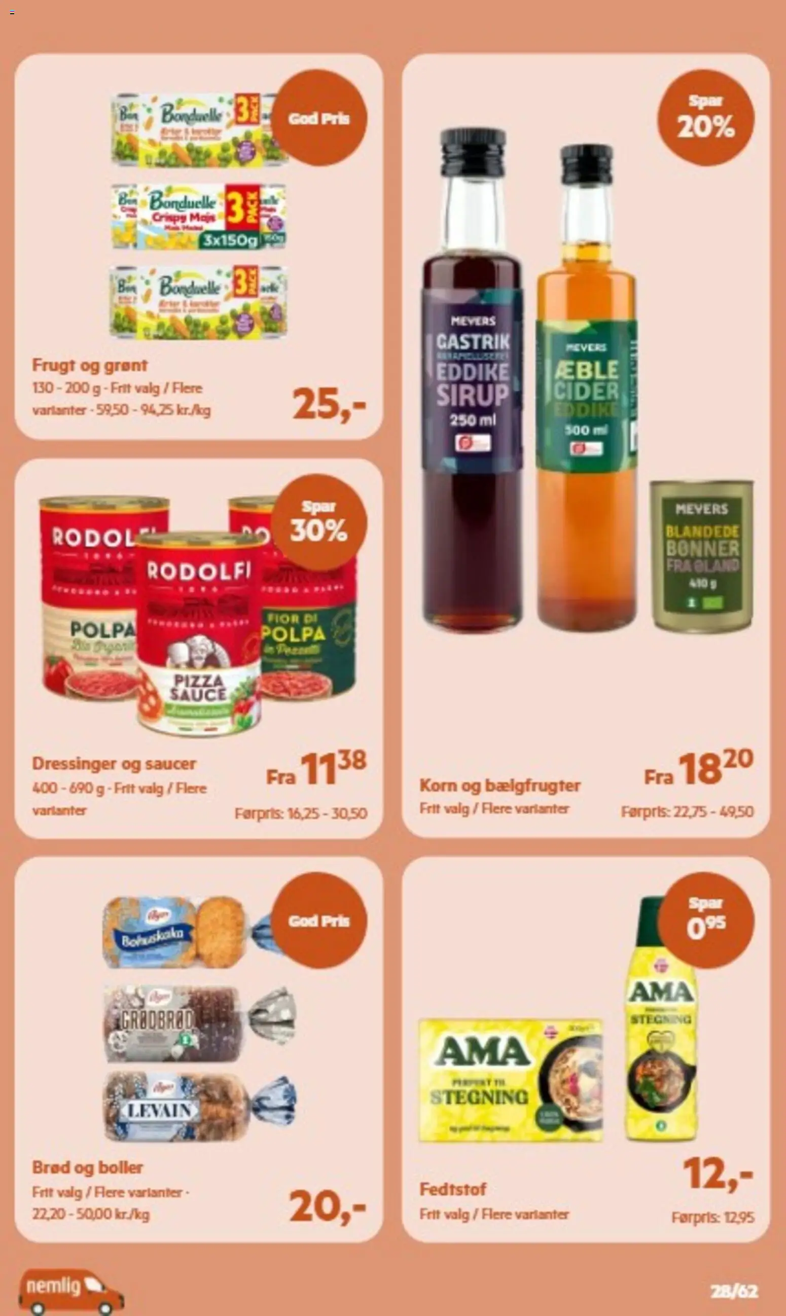 Nemlig tilbudsavis – gyldig fra 30/09/2026 | Side: 28 | Produkter: Sirup, Cider, Eddike, Bælgfrugter