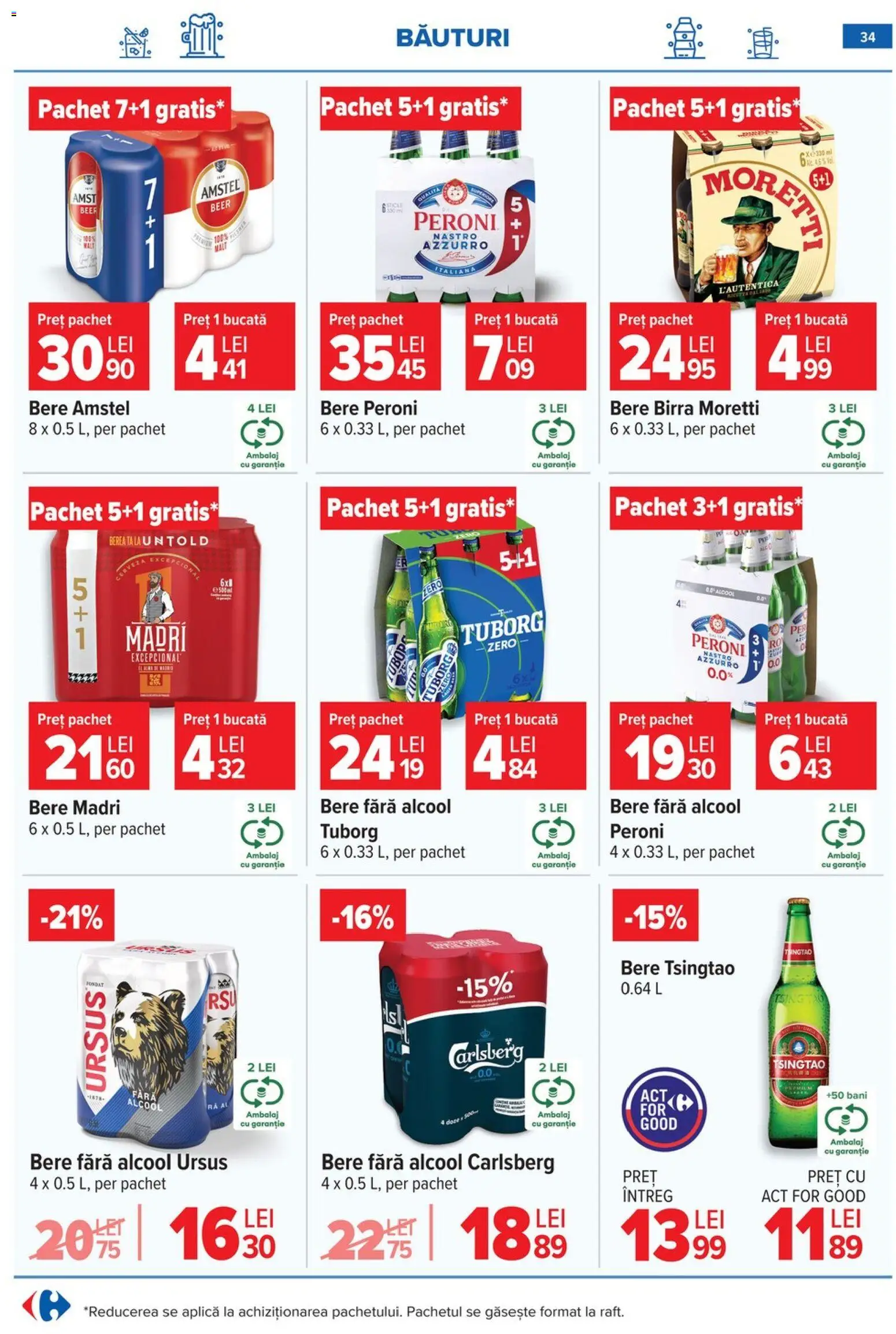Noul catalog Carrefour – valabil de la 10.06.2026 | Pagină: 34 | Produse: Bere