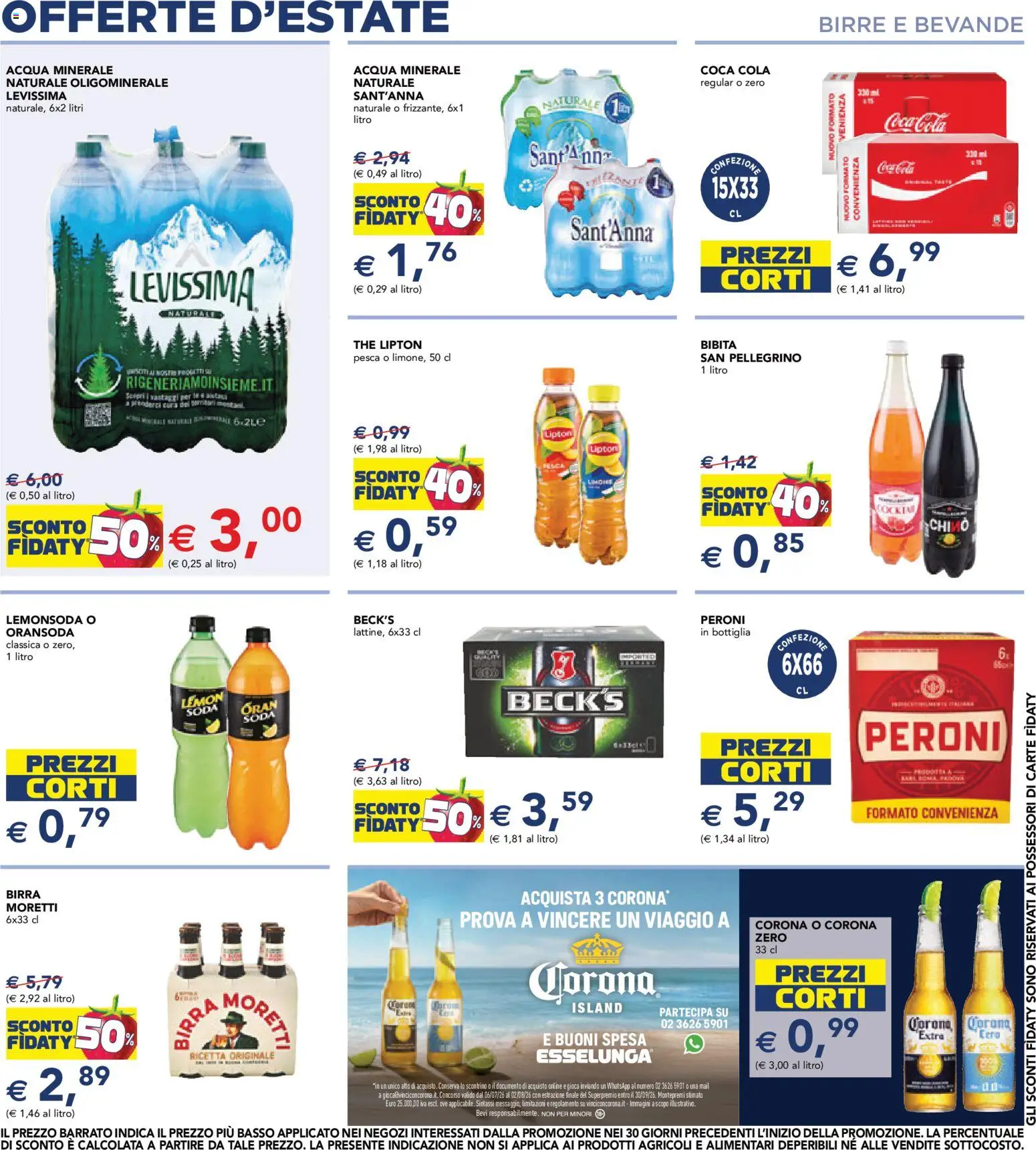 Volantino Esselunga S del 16/07/2026 | Pagina: 6 | Prodotti: The, Bibita, Bottiglia, Coca Cola